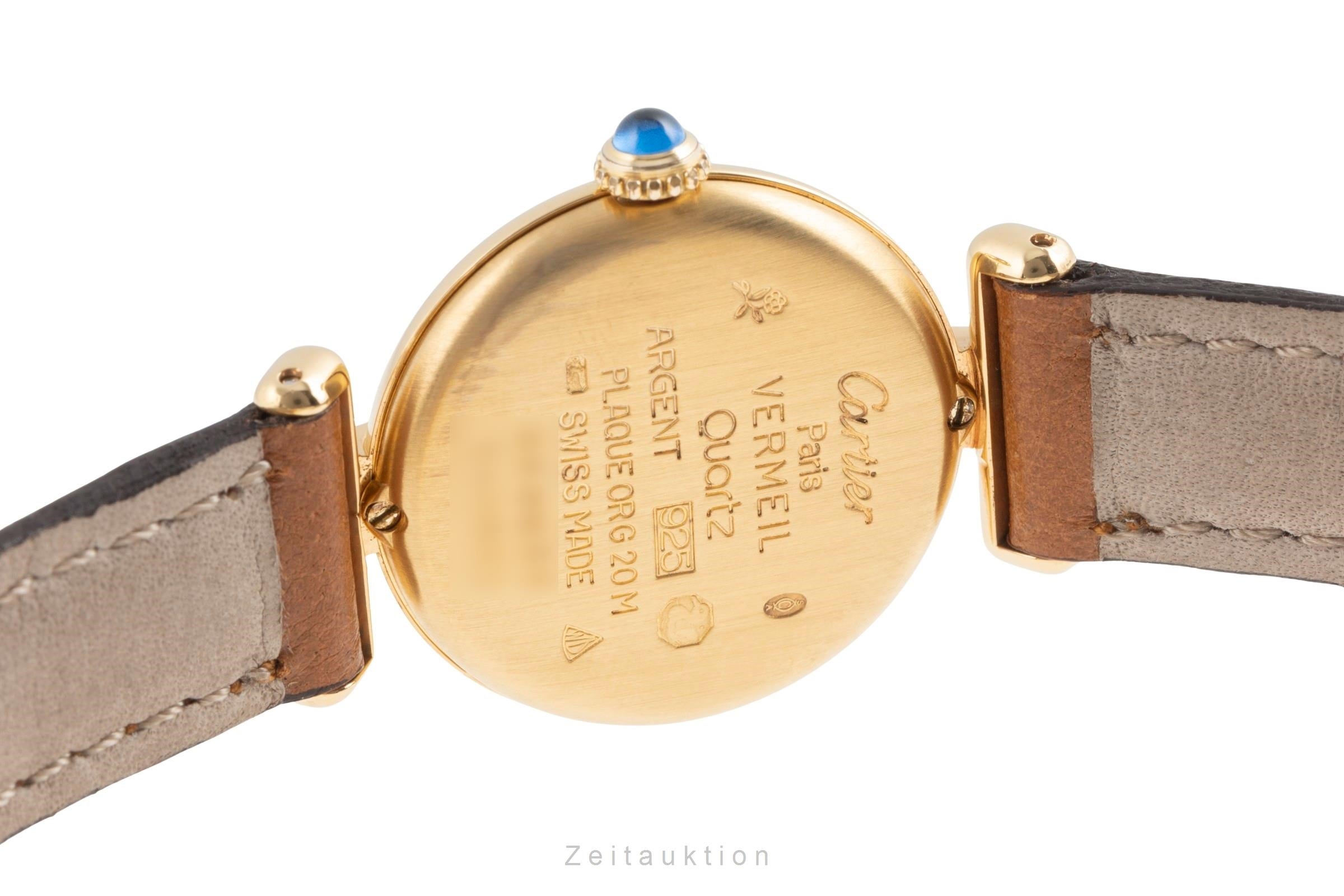 Cartier Colisee plata banada en oro cuarzo reloj para damas  590002  [2503954]