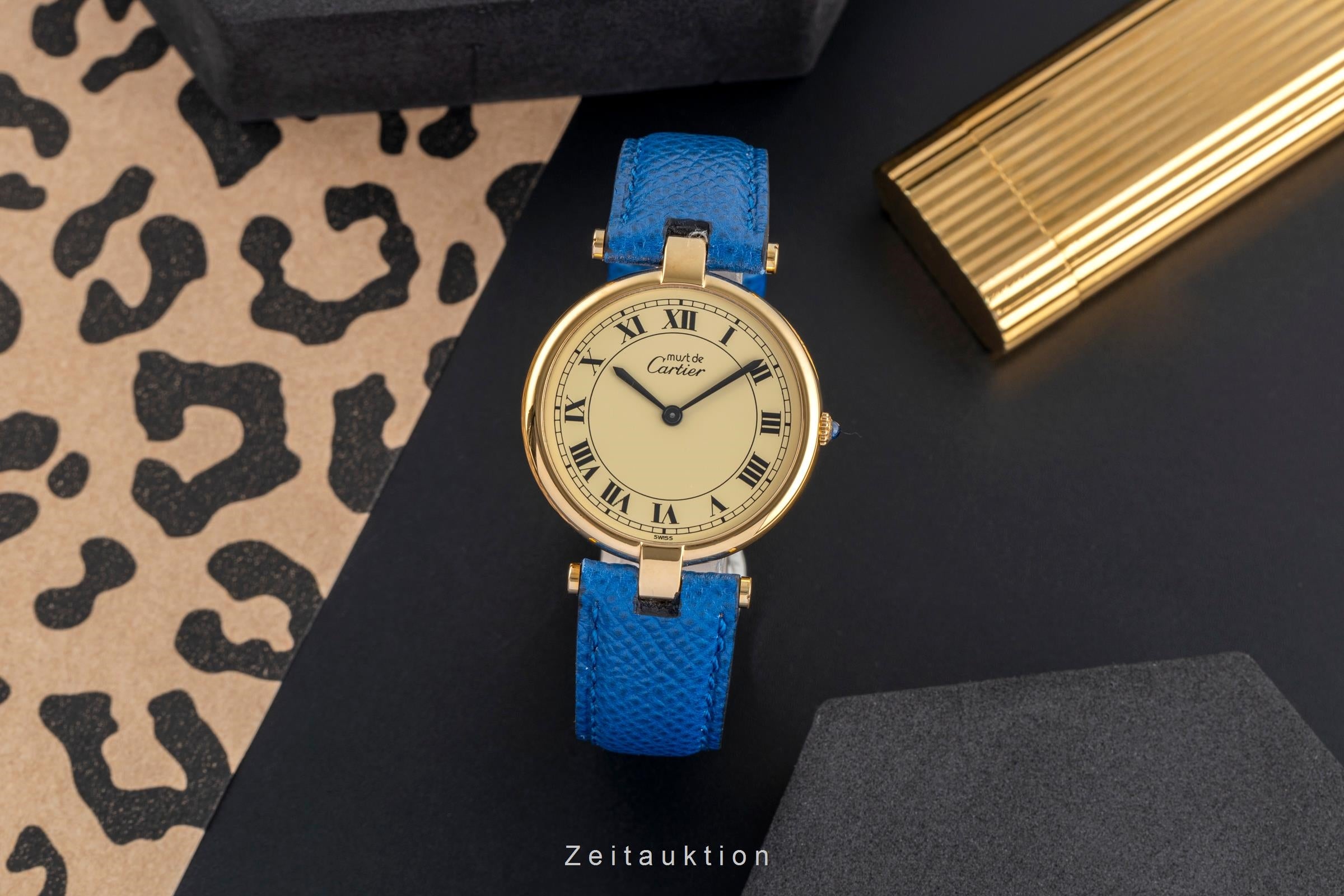 Cartier Vendome LC GM Vermeil 925 Silber "Ivory Dial" Medium Size Ref. 83978213 [2503955]