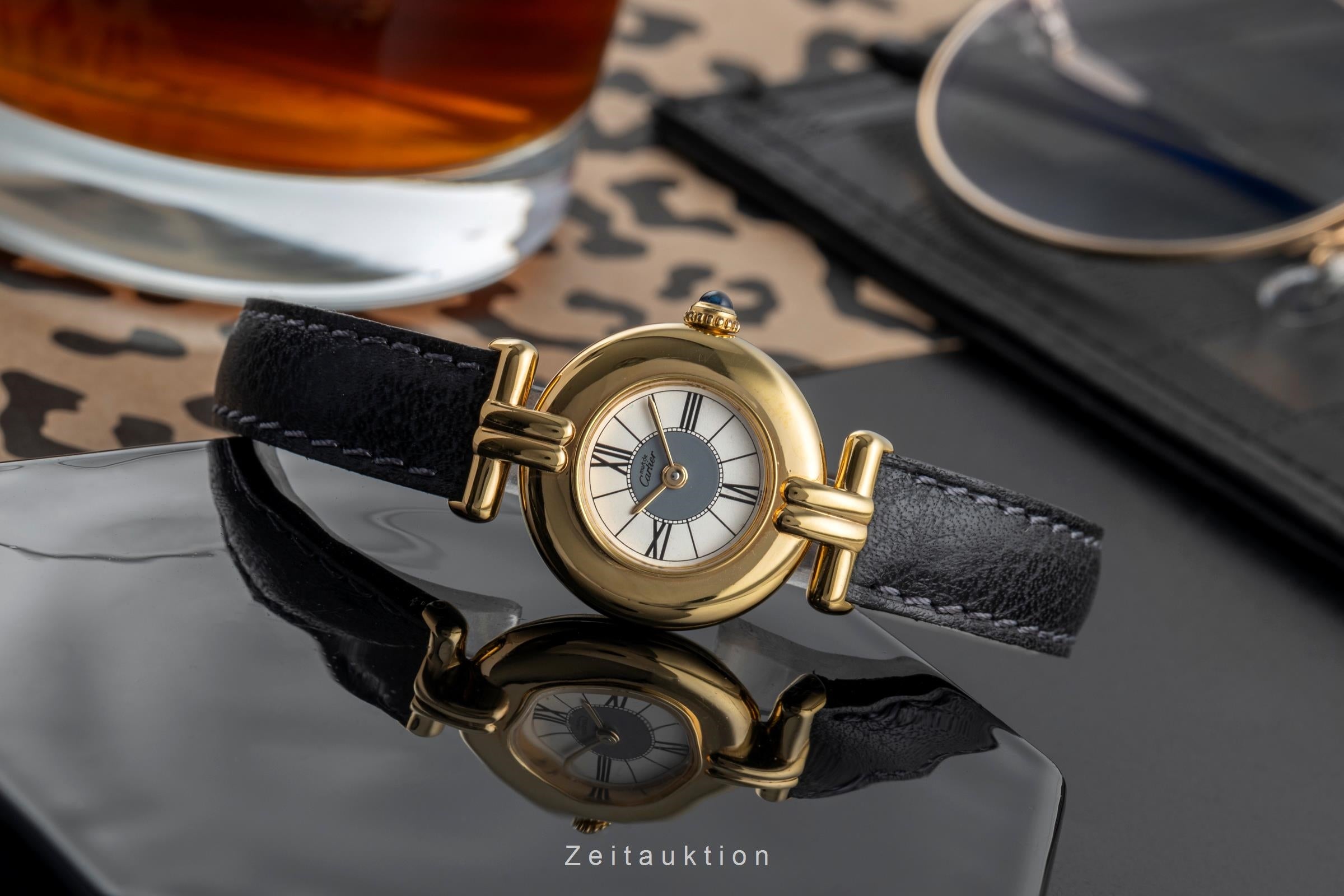 Cartier Colisee argent doré quartz montre pour femmes 590002  [2503957]