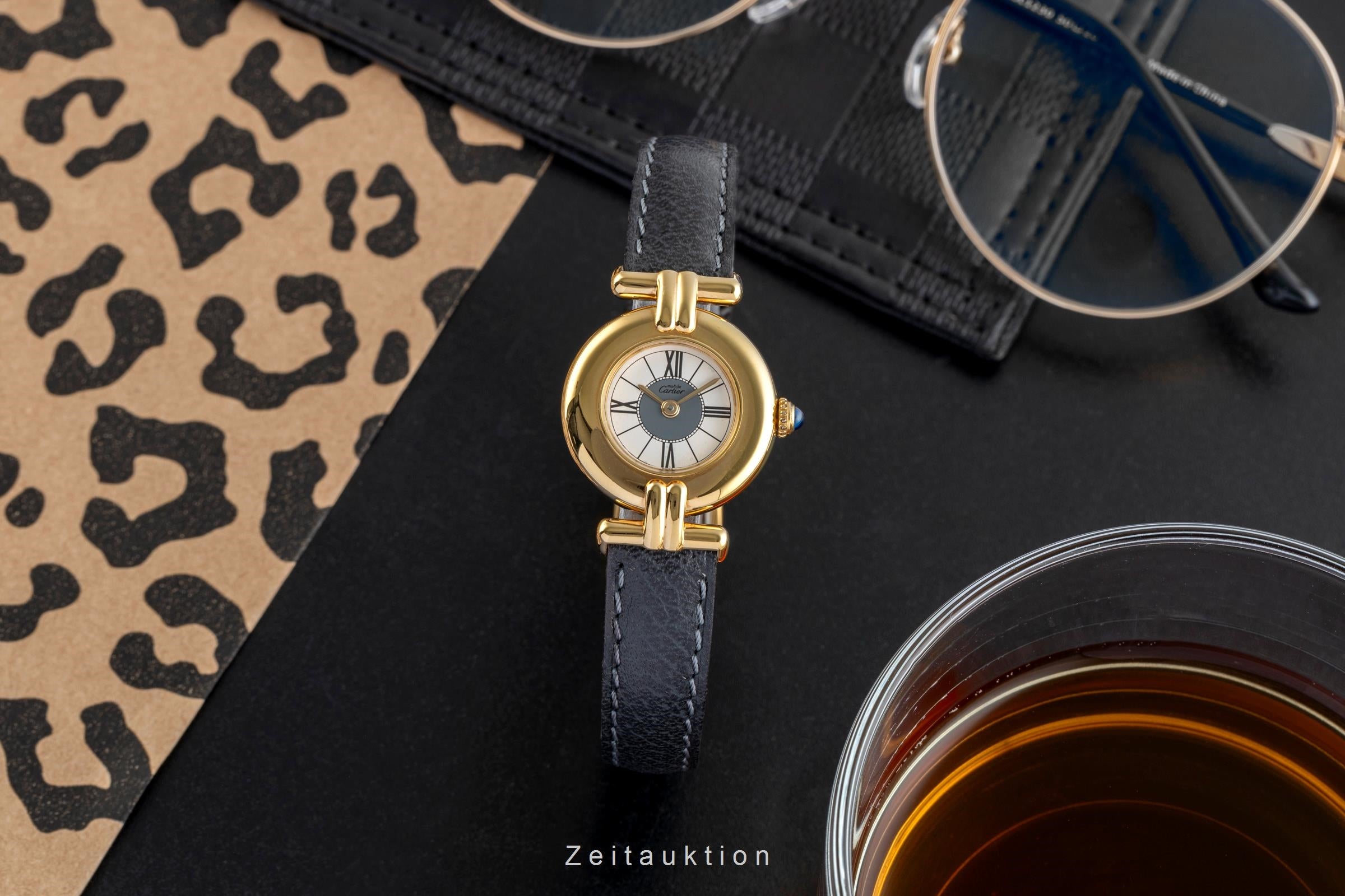 Cartier Colisee argent doré quartz montre pour femmes 590002  [2503957]