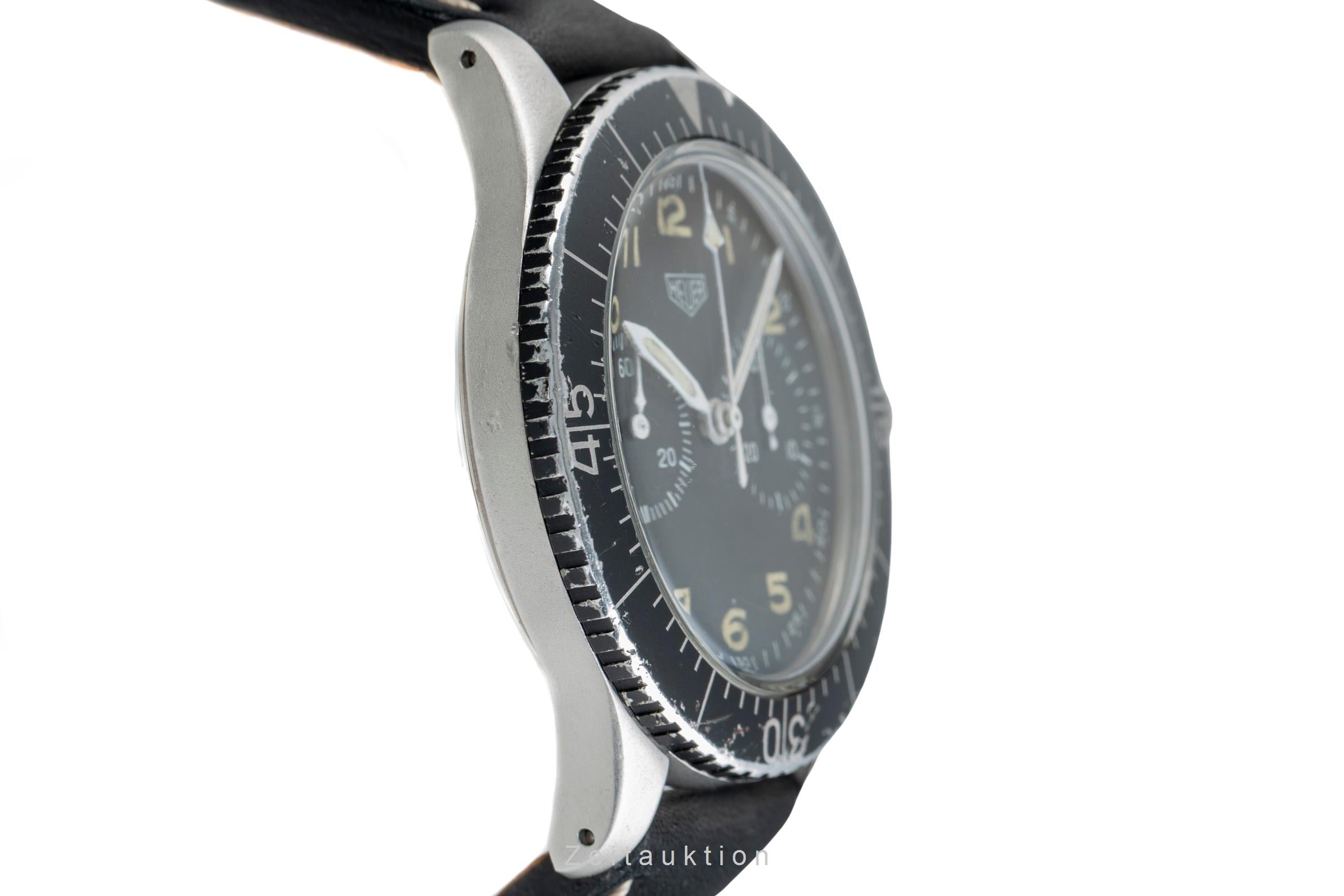 Heuer Bundeswehr chronographe acier à remontage manuel montre pour hommes 1550 SG Vintage  [2503963]