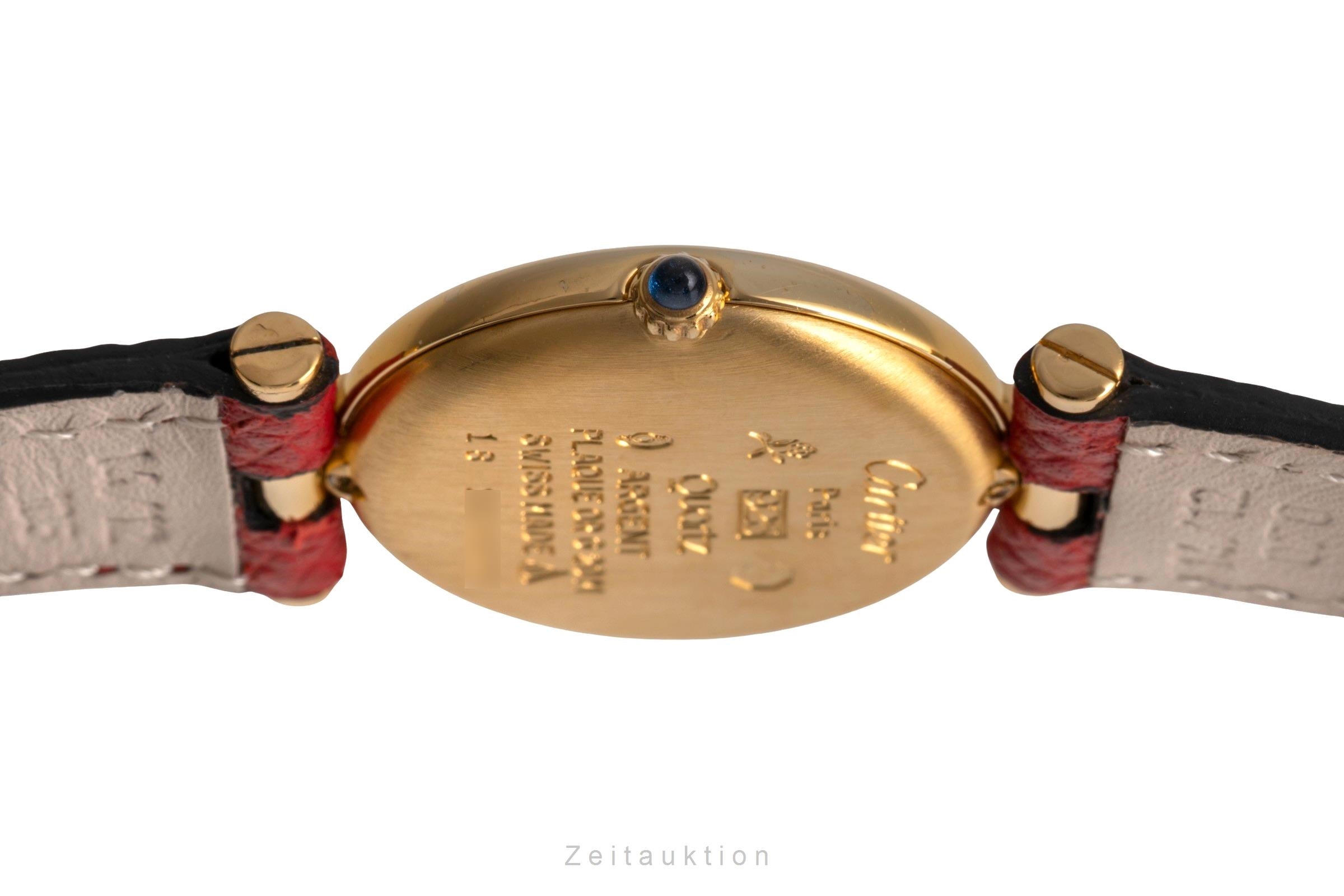 Cartier Vendome argent doré quartz montre pour femmes 84978213  [2503974]