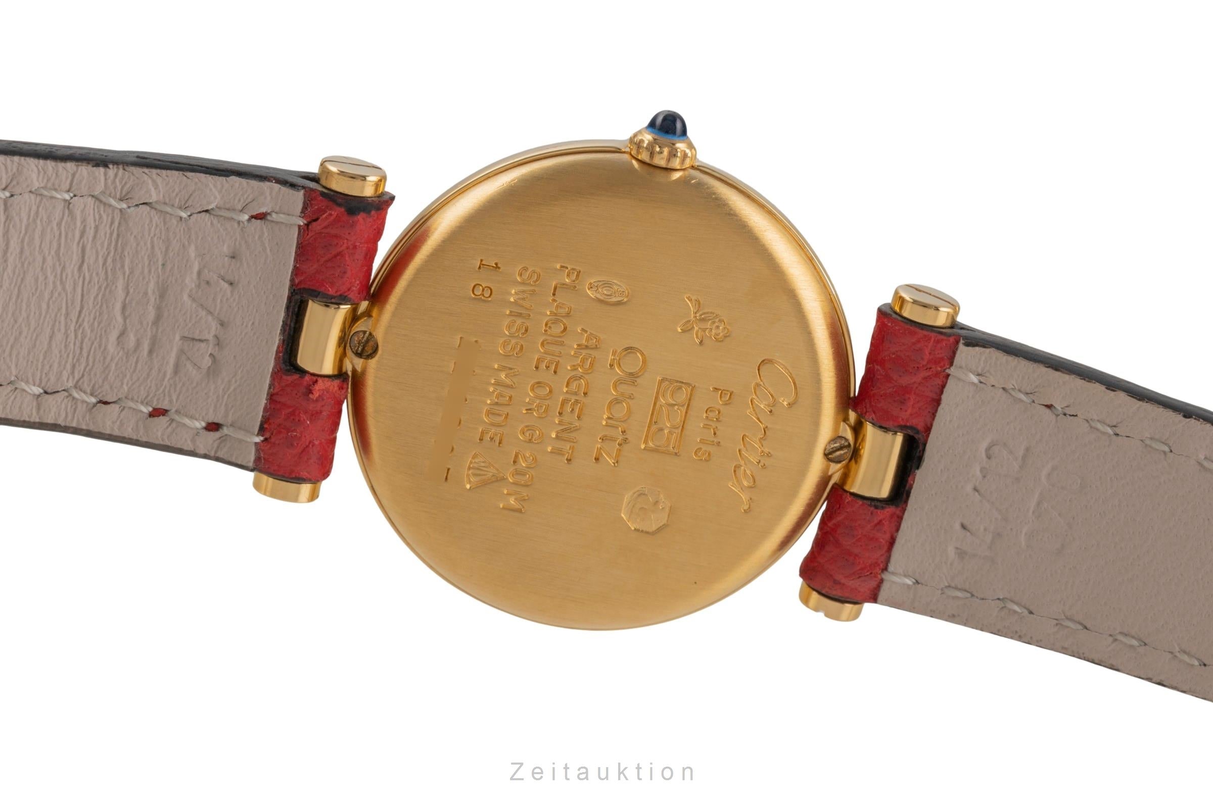 Cartier Vendome argent doré quartz montre pour femmes 84978213  [2503974]