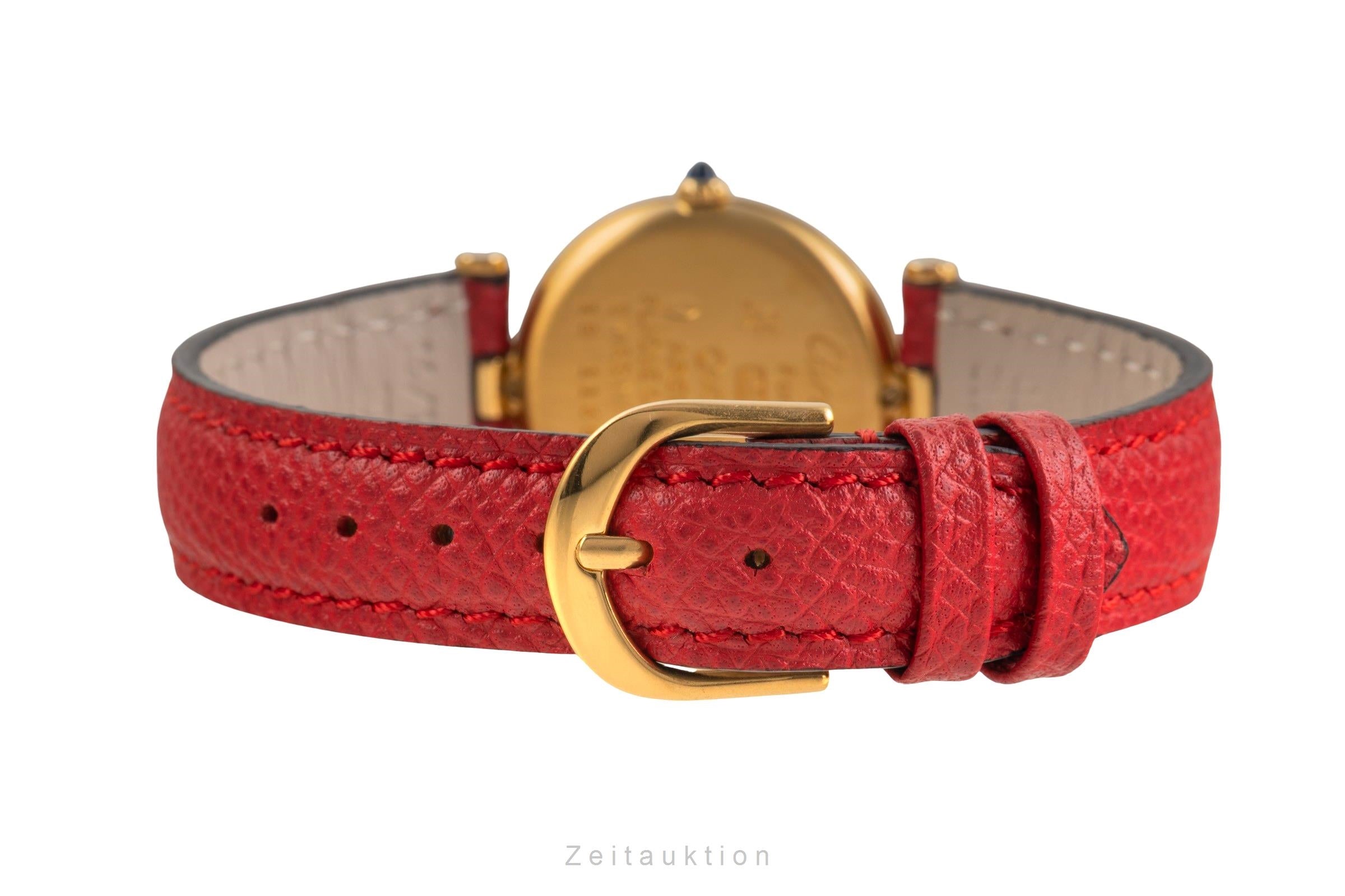 Cartier Vendome argent doré quartz montre pour femmes 84978213  [2503974]