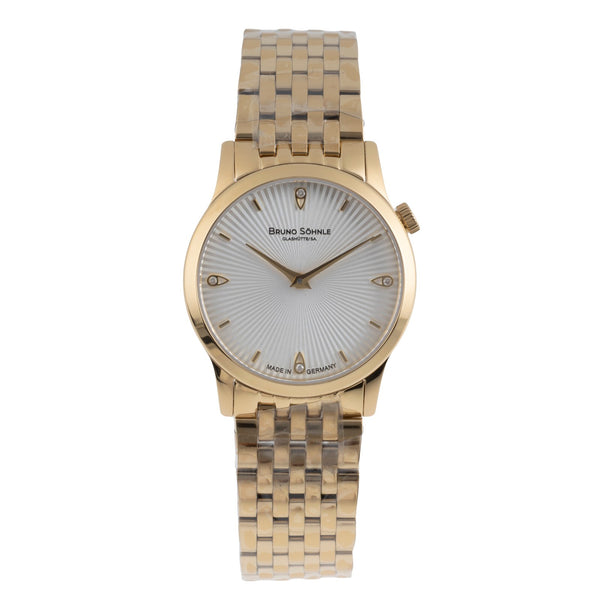 Bruno Söhnle Glashütte Bologna IV acero / banado en oro cuarzo reloj para damas  17-33231-240  [2503975]