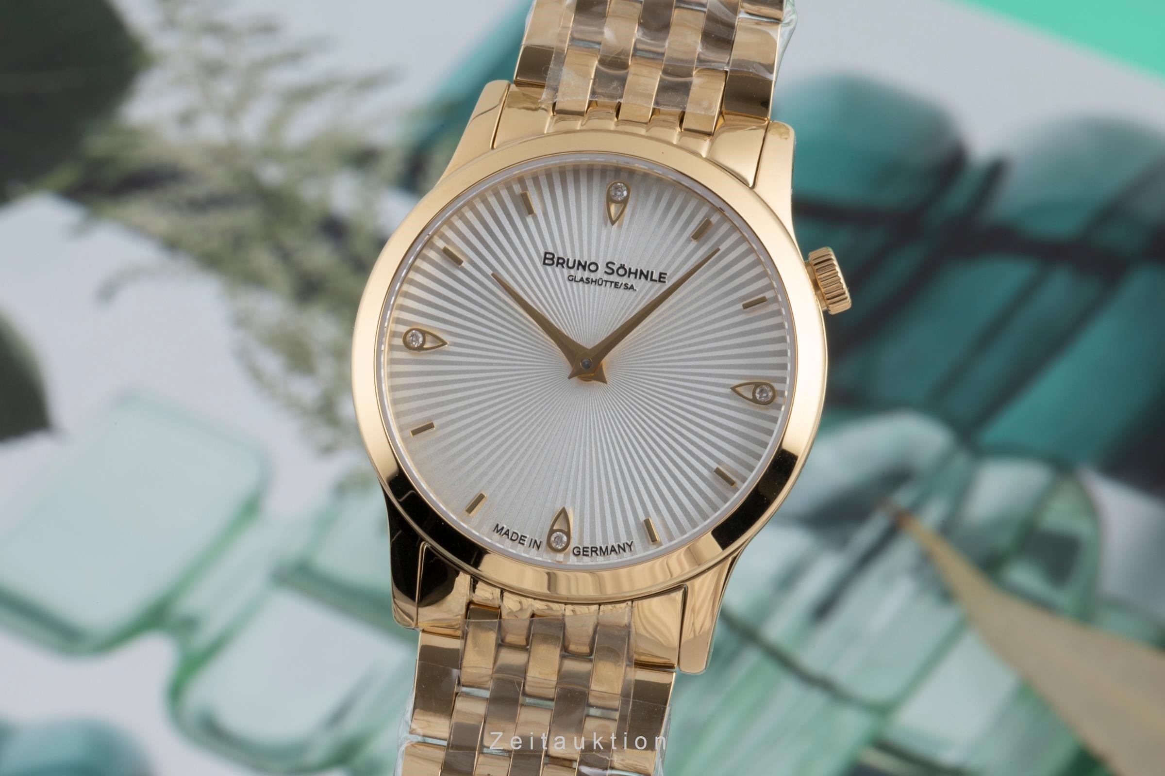 Bruno Söhnle Glashütte Bologna IV acero / banado en oro cuarzo reloj para damas  17-33231-240  [2503975]