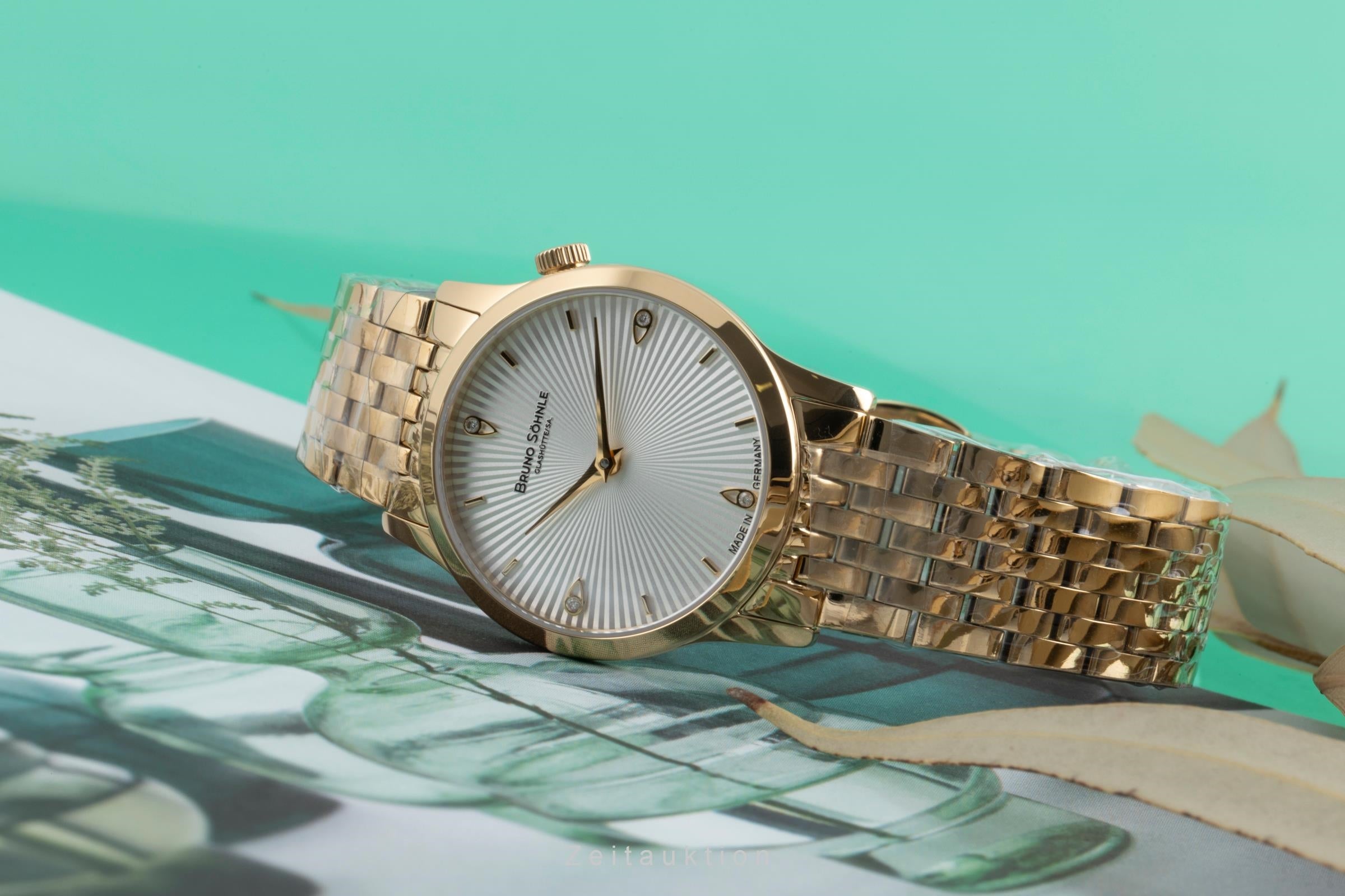 Bruno Söhnle Glashütte Bologna IV acero / banado en oro cuarzo reloj para damas  17-33231-240  [2503975]