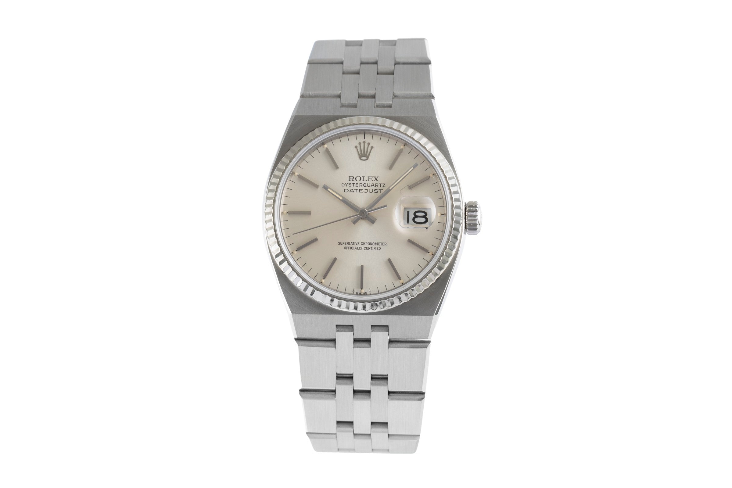 Rolex Oysterquartz steel / white gold quartz men's watch 17014  [2503996]