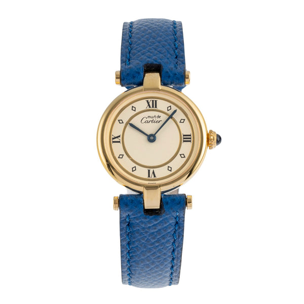 Cartier Vendome silver-gilt quartz women's watch 590004  [2504011]