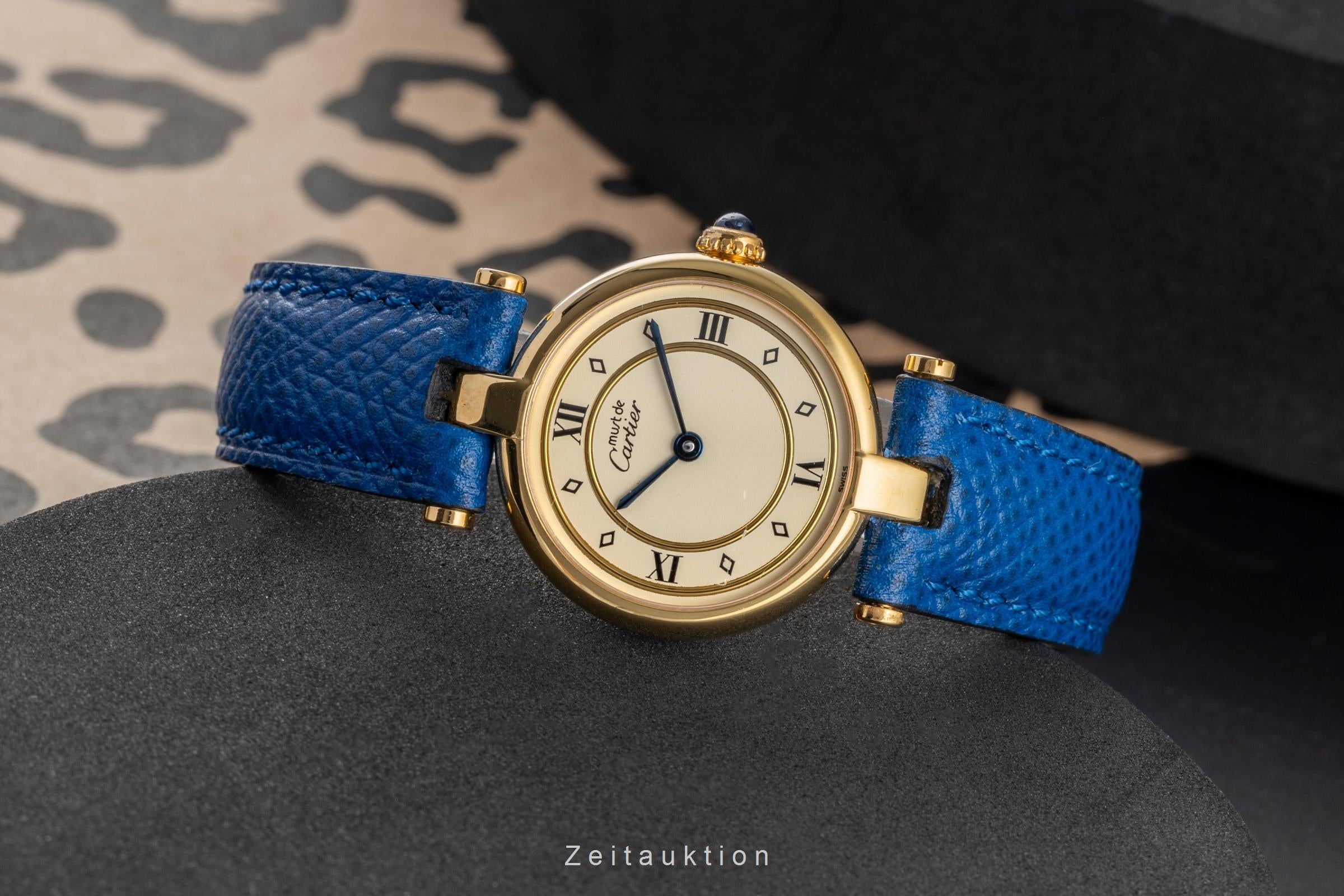 Cartier Vendome silver-gilt quartz women's watch 590004  [2504011]