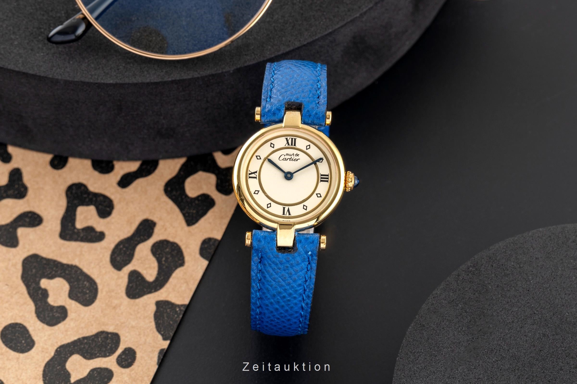 Cartier Vendome silver-gilt quartz women's watch 590004  [2504011]