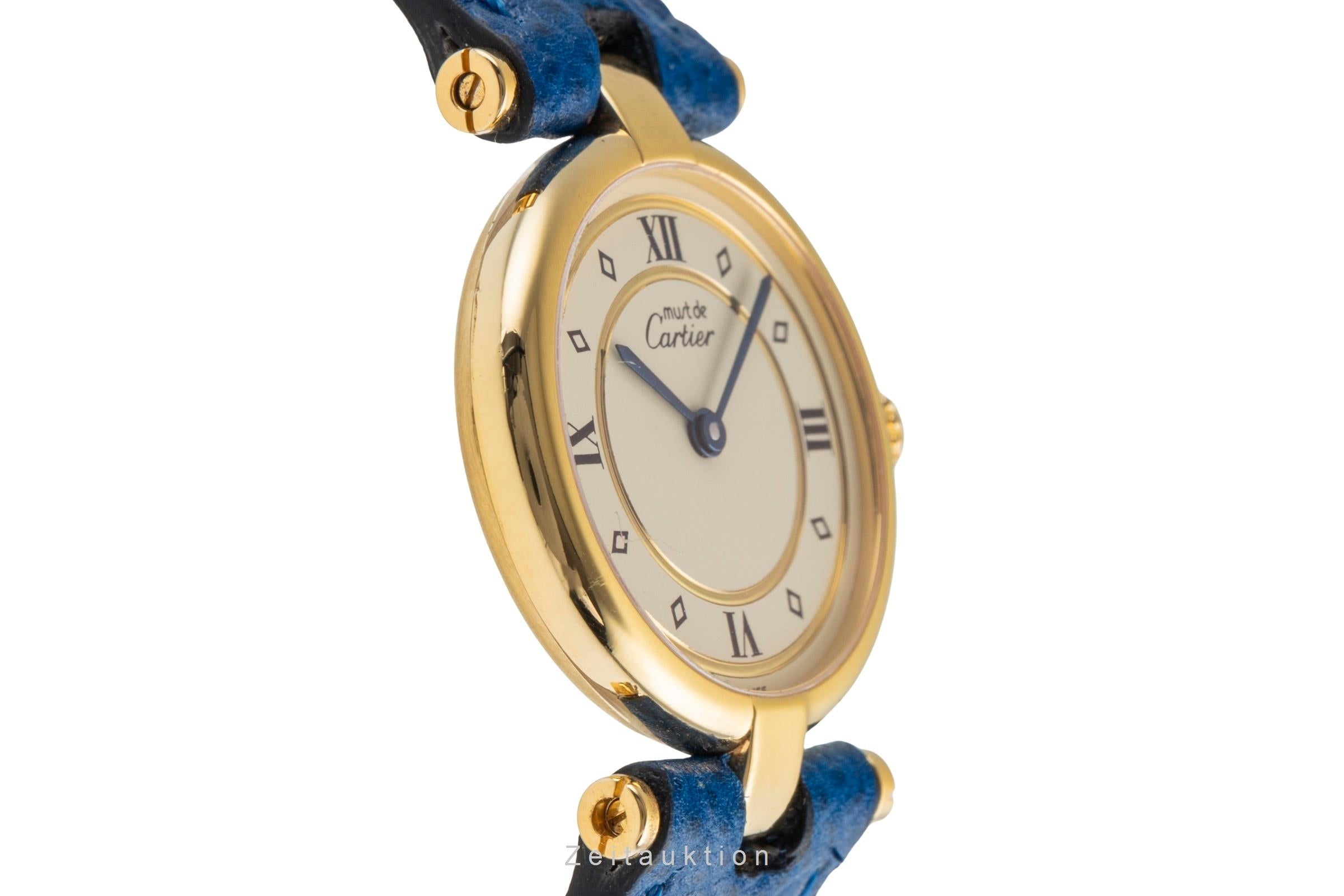 Cartier Vendome silver-gilt quartz women's watch 590004  [2504011]