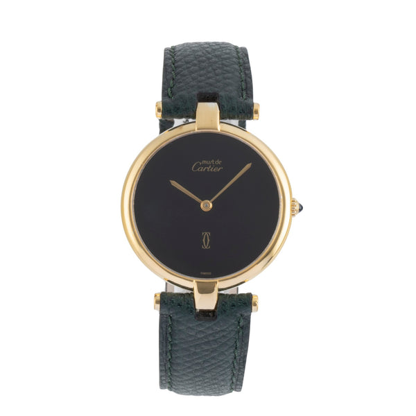 Cartier Vendome LC GM Vermeil 925 Silber "Black Dial" Medium Size Box [2504012]