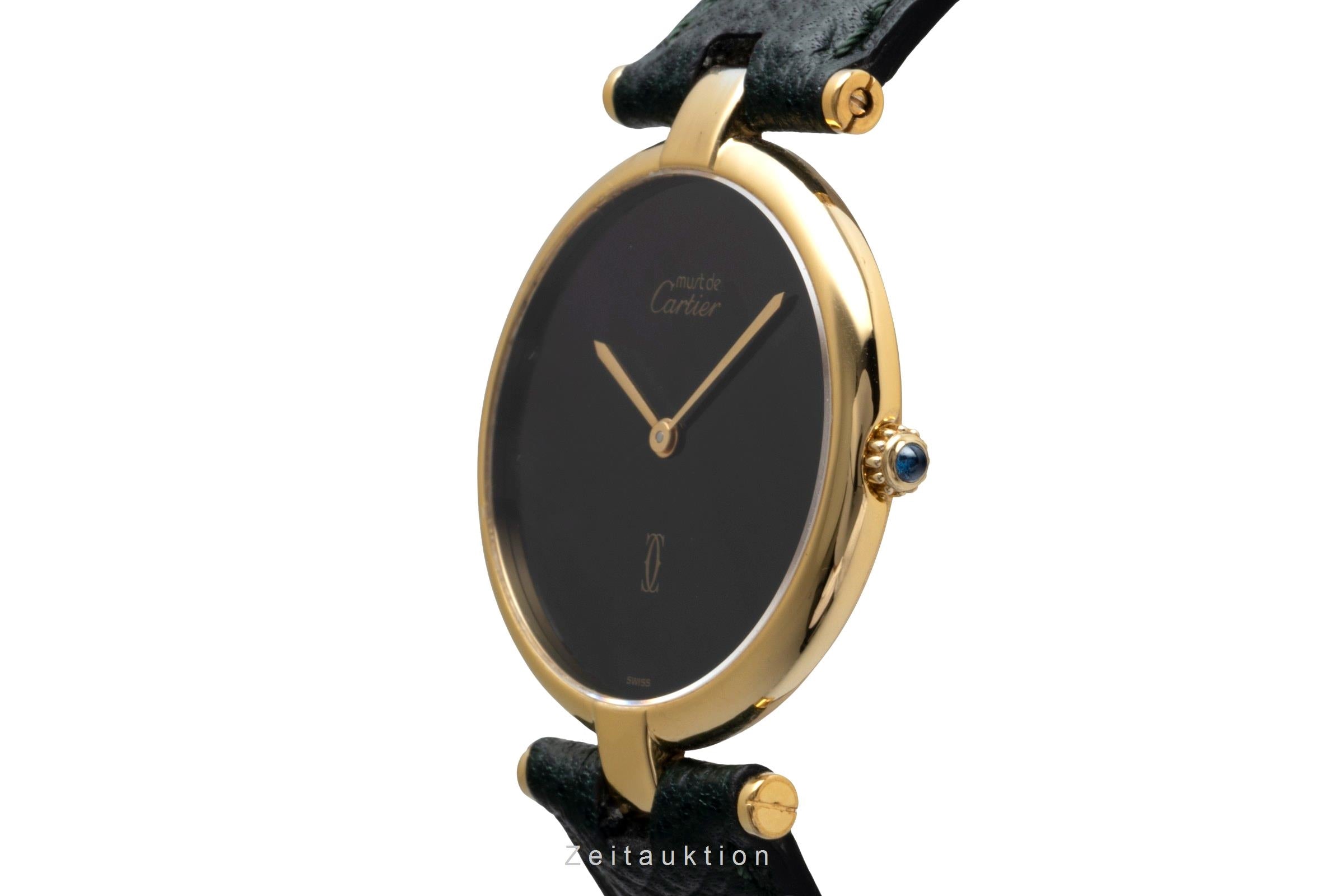 Cartier Vendome LC GM Vermeil 925 Silber "Black Dial" Medium Size Box [2504012]