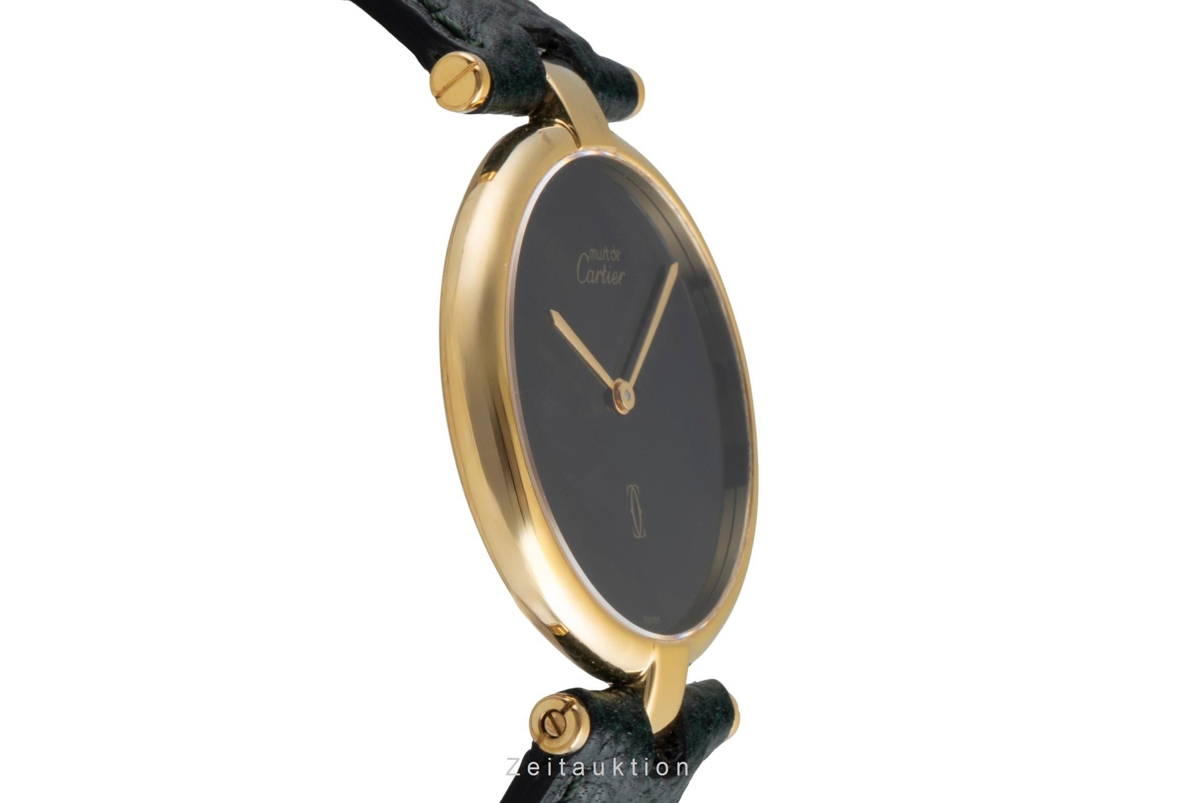 Cartier Vendome LC GM Vermeil 925 Silber "Black Dial" Medium Size Box [2504012]