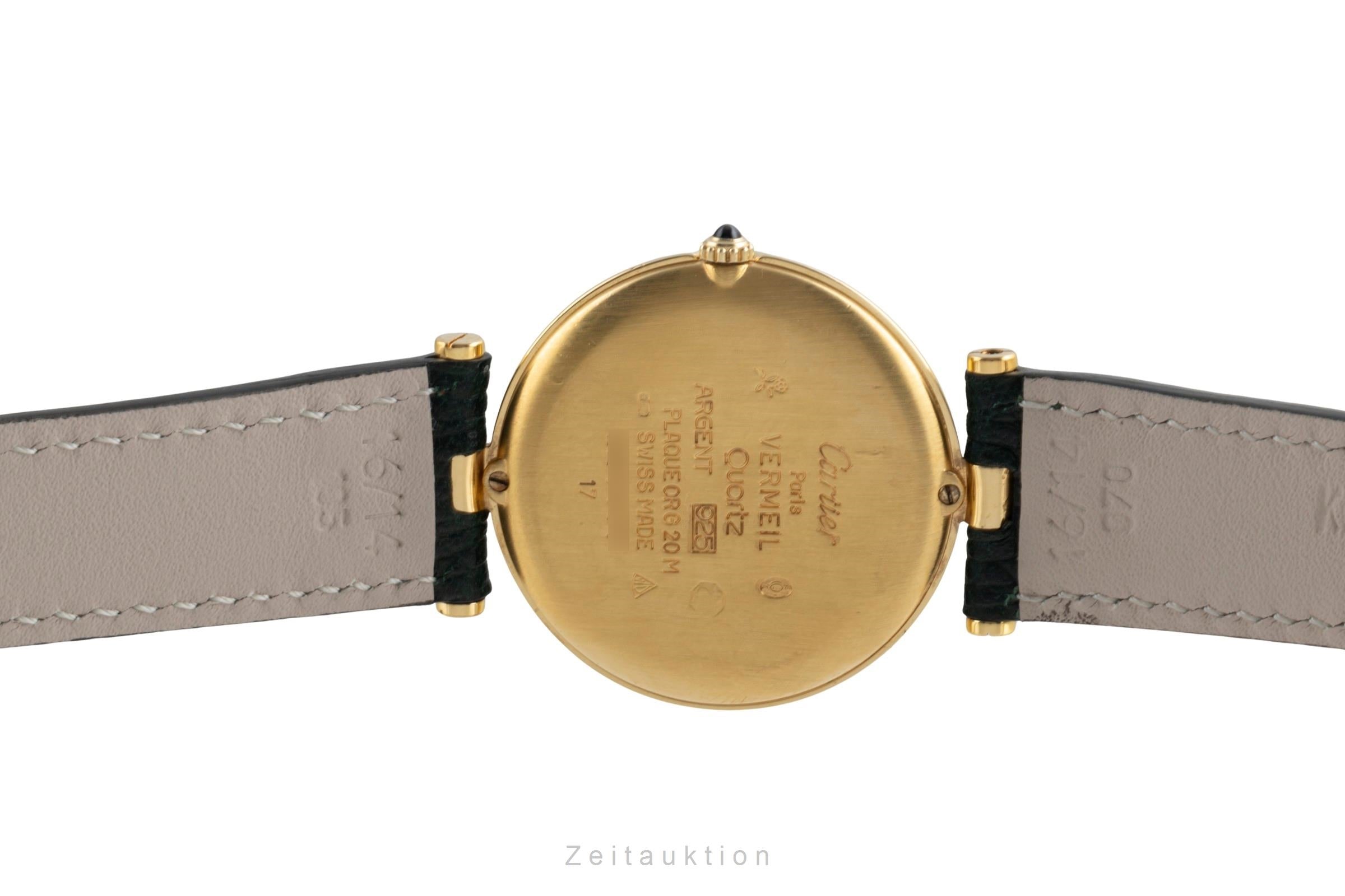 Cartier Vendome LC GM Vermeil 925 Silber "Black Dial" Medium Size Box [2504012]