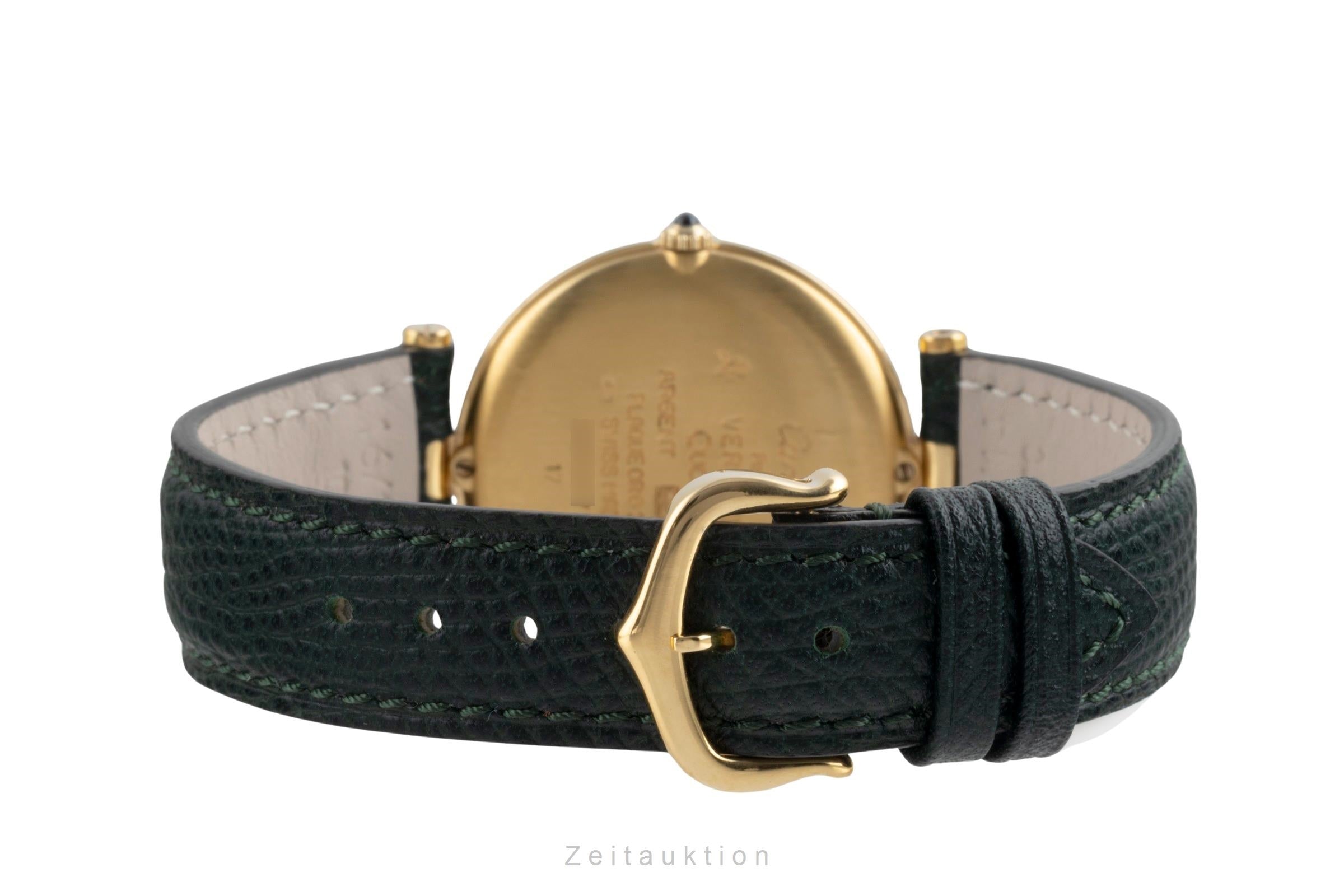 Cartier Vendome LC GM Vermeil 925 Silber "Black Dial" Medium Size Box [2504012]