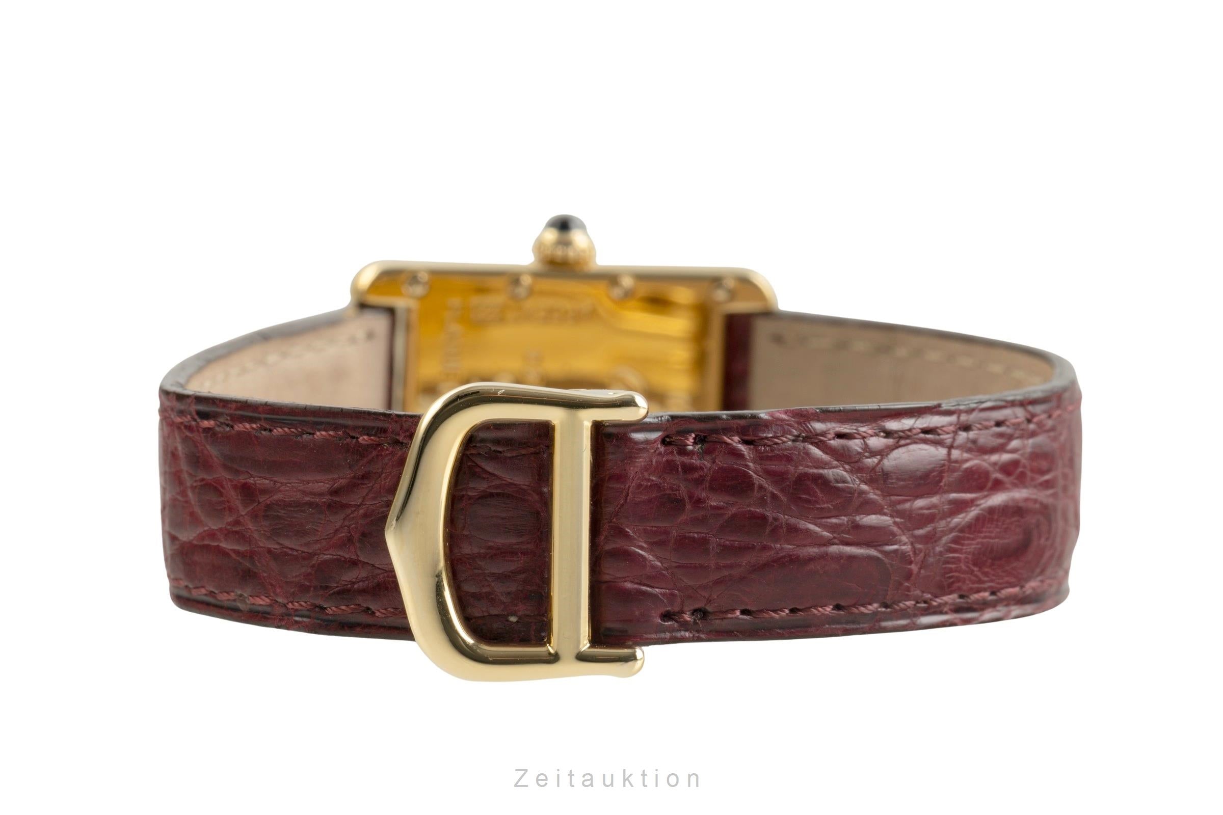 Cartier must Tank SM 925 Silber vergoldet Quarz Damenuhr Ref. W1013654 2415 [2504014]