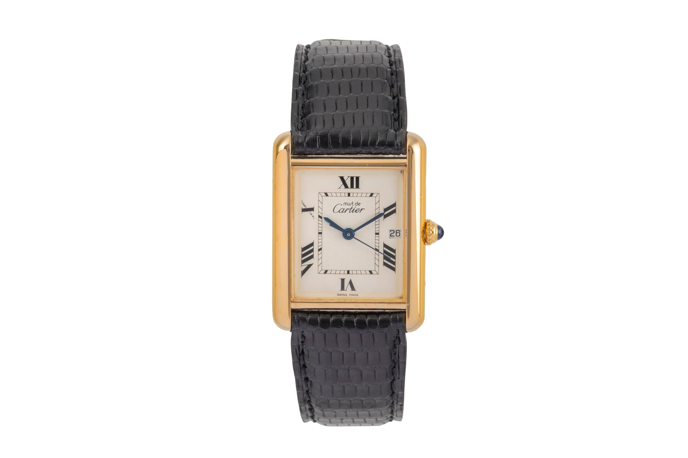 Cartier must Tank LM Silber vergoldet Quarz Herrenuhr Medium Ref. W1013754 2413 [2504018]