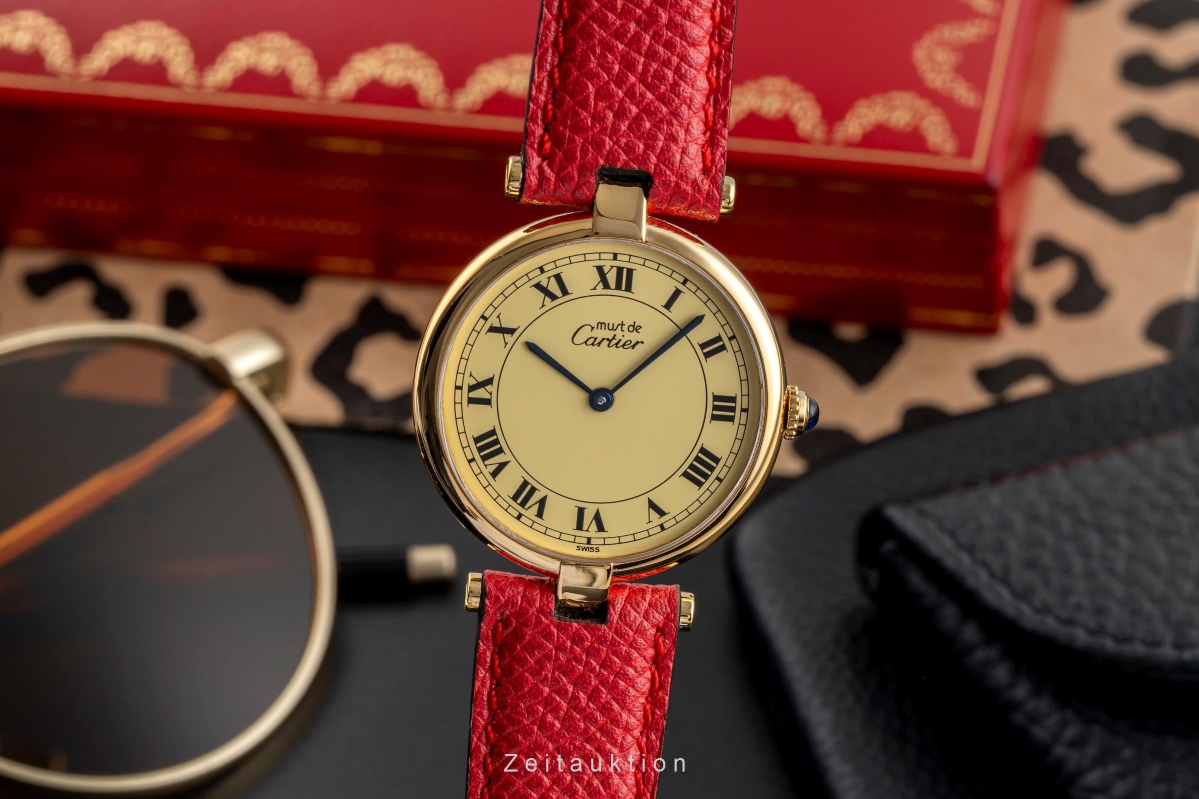 Cartier Vendome argent doré quartz unisexe 590003  [2504021]