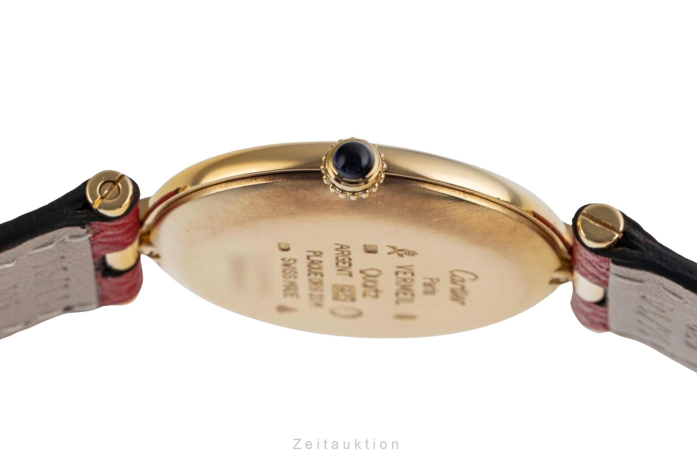 Cartier Vendome plata banada en oro cuarzo unisex 590003  [2504021]