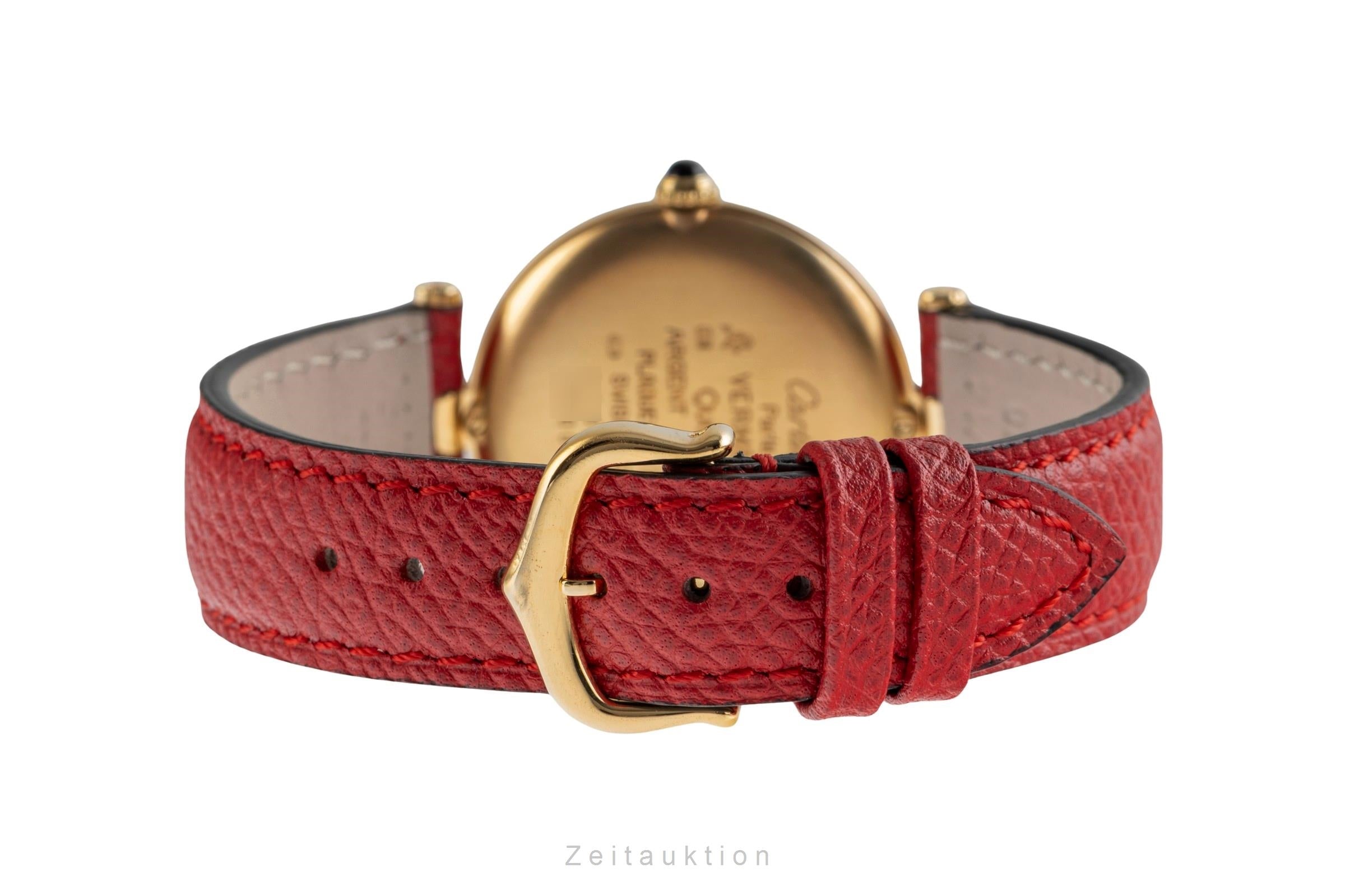 Cartier Vendome plata banada en oro cuarzo unisex 590003  [2504021]