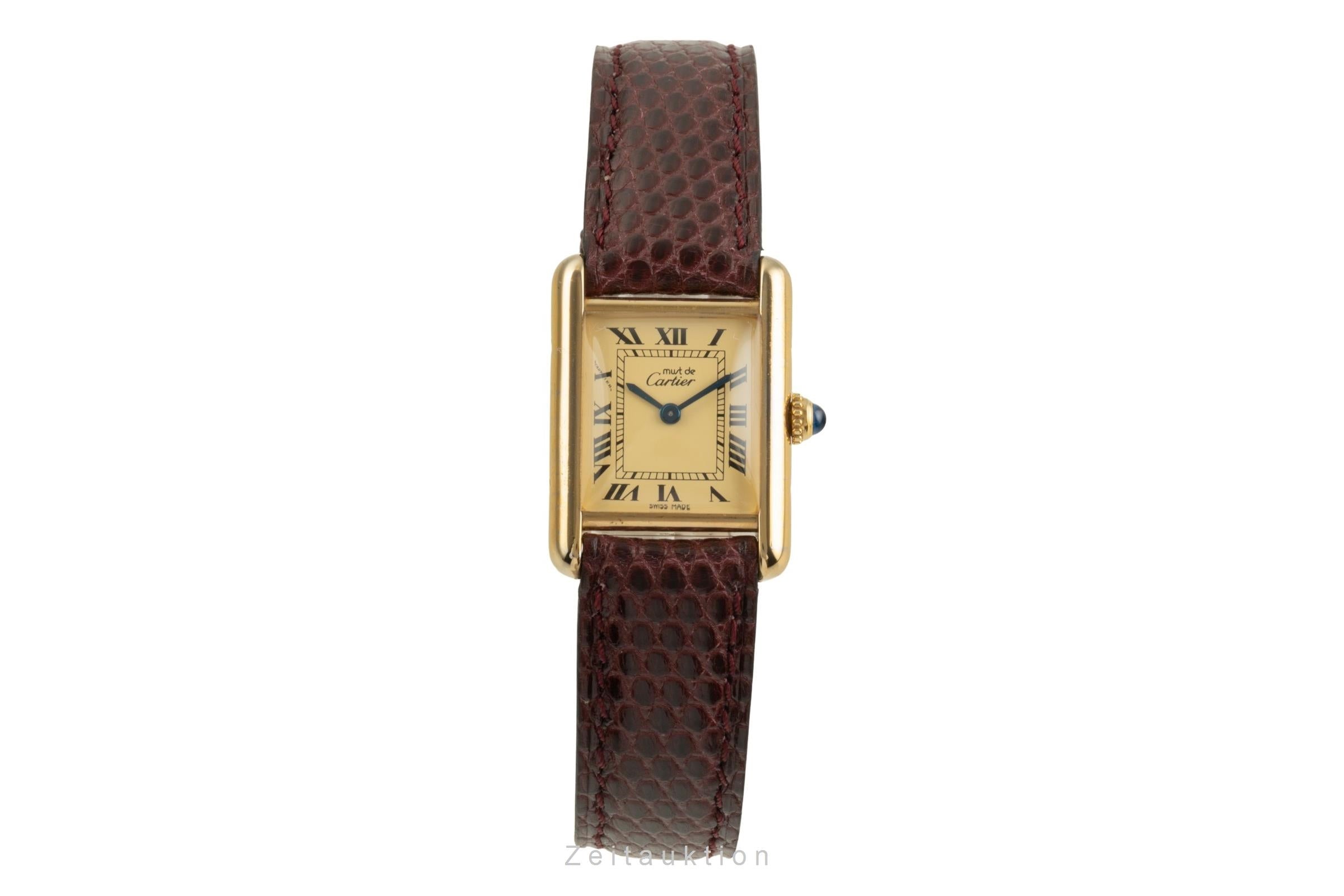 Cartier Tank silver-gilt quartz 057 W1001354, 5057001