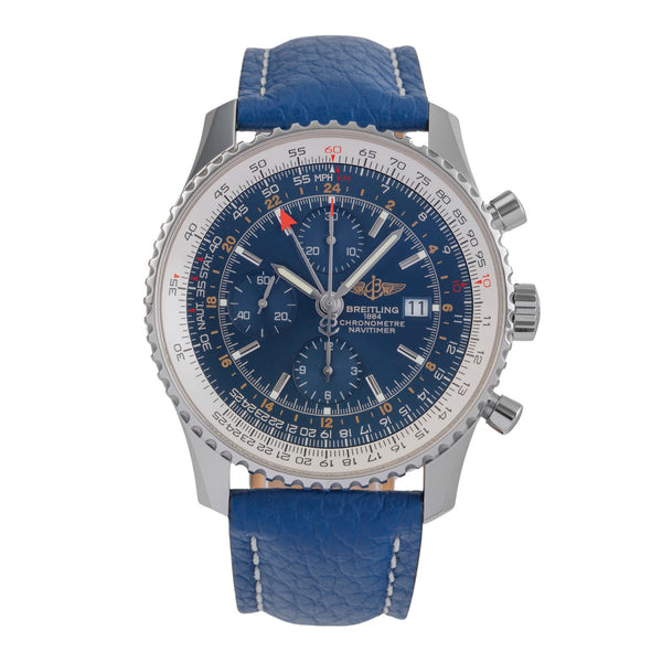Breitling Navitimer World cronografo acciaio automatismo orologio da uomo A24322  [2504027]