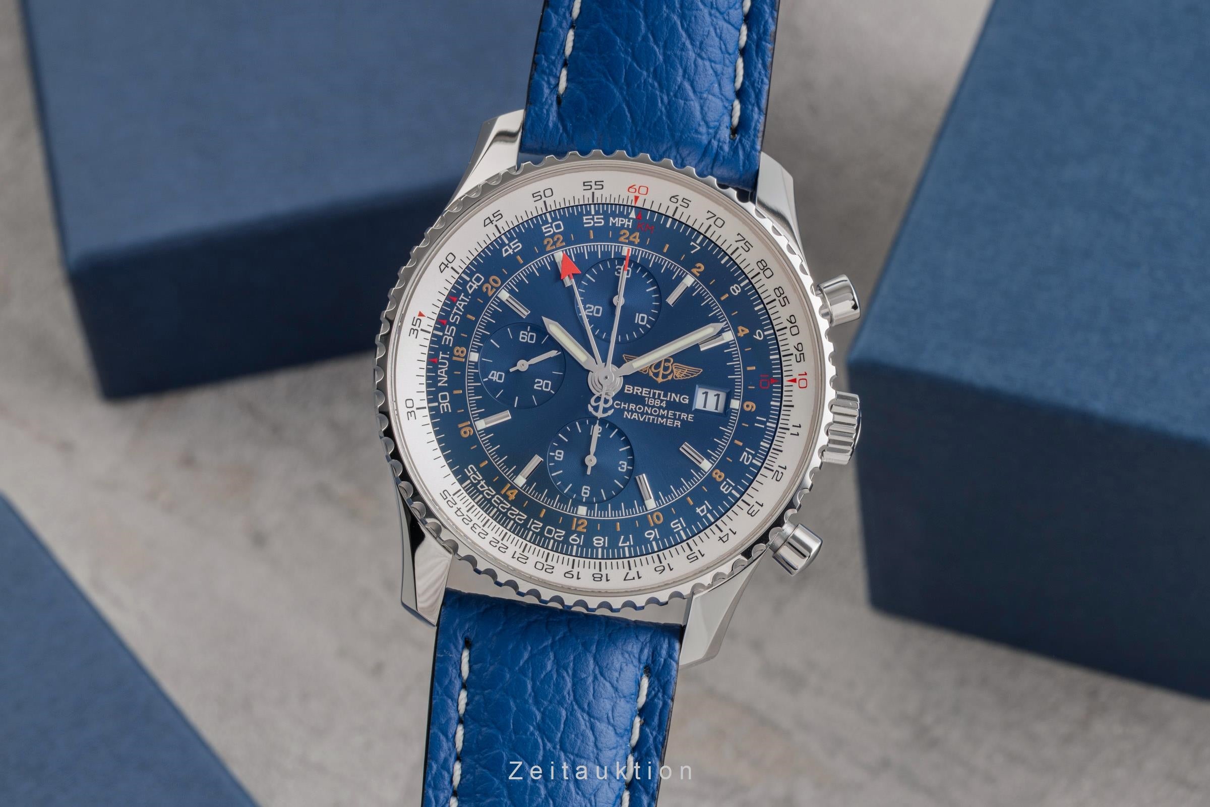 Breitling Navitimer World cronografo acciaio automatismo orologio da uomo A24322  [2504027]