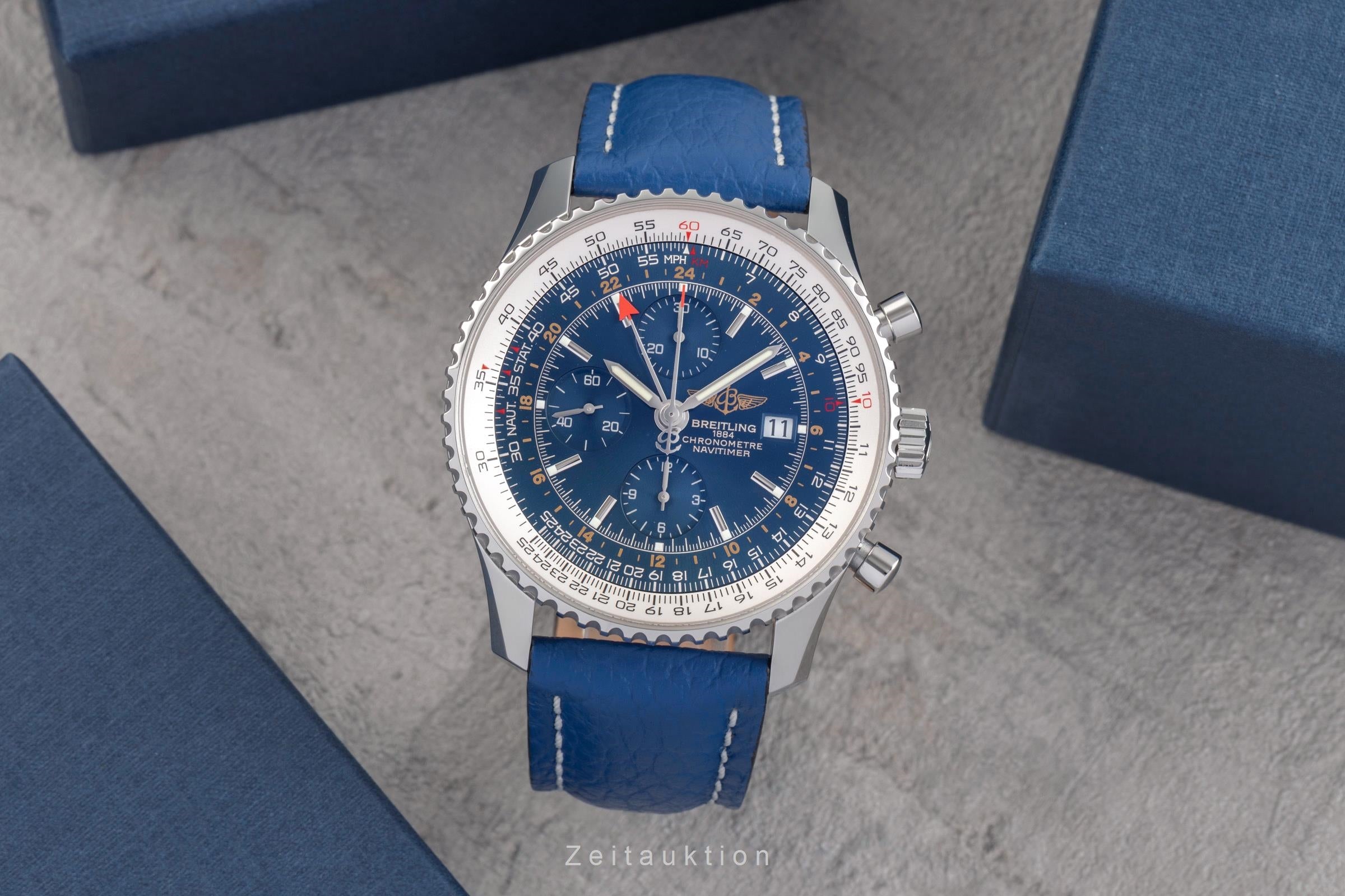 Breitling Navitimer World cronografo acciaio automatismo orologio da uomo A24322  [2504027]