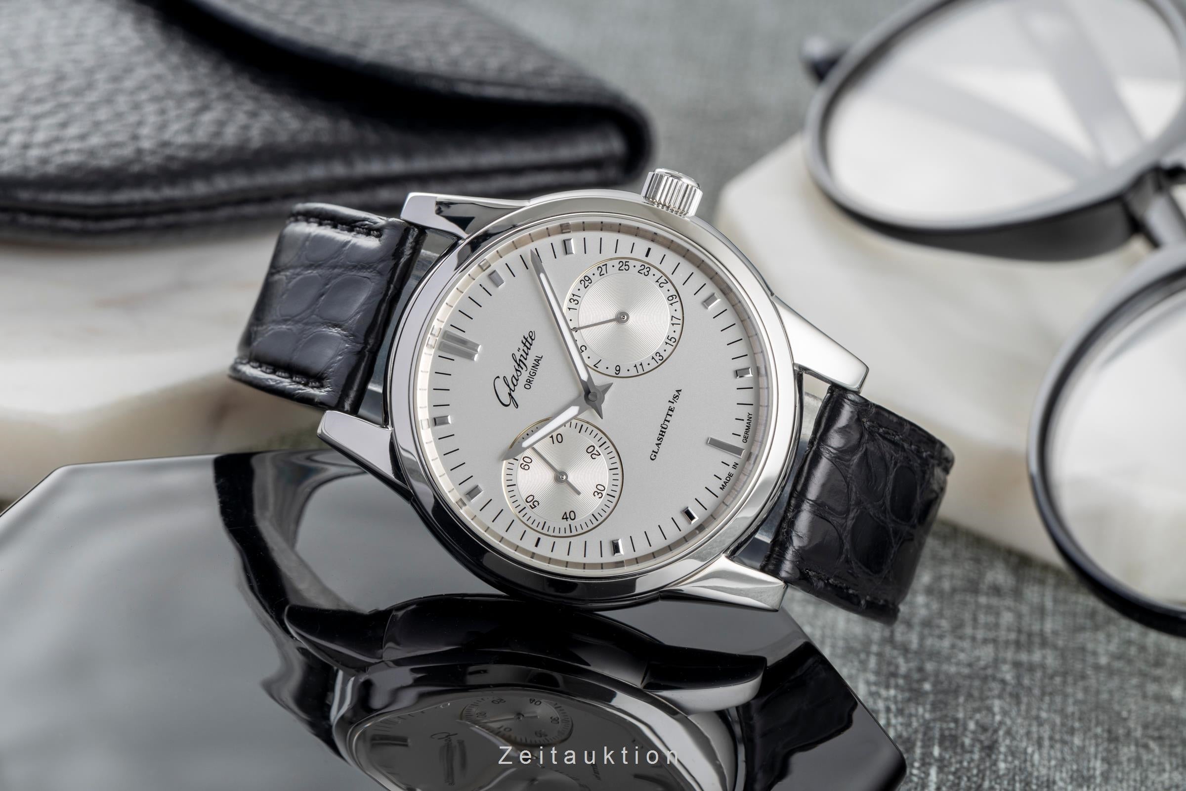 Glashütte Senator acier automatique montre pour hommes 1-39-58-02-02-04  [2504029]