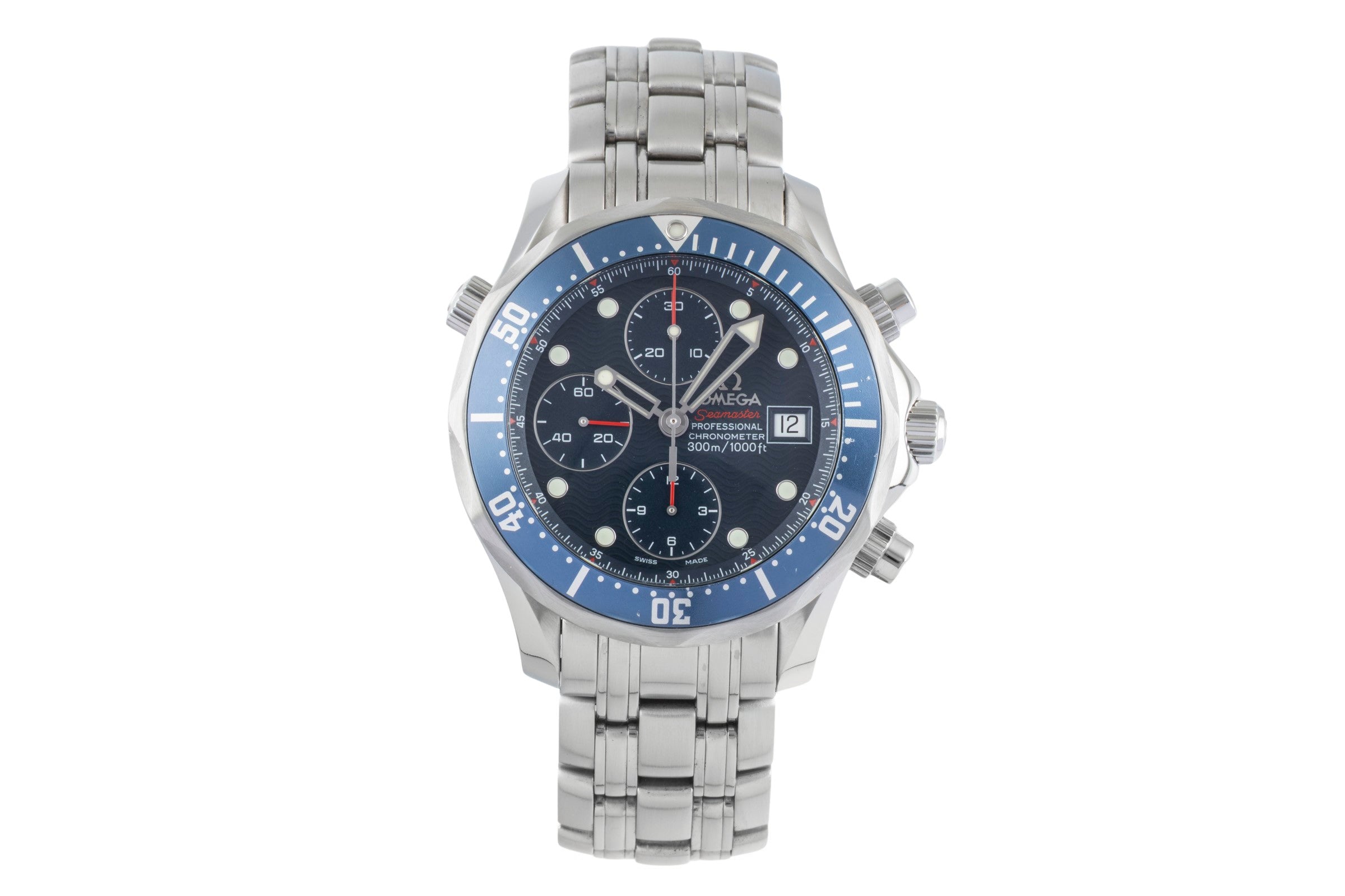 Omega Seamaster chronograph steel automatic men's watch 2225.80.00 LP: 9300EUR  [2504030]