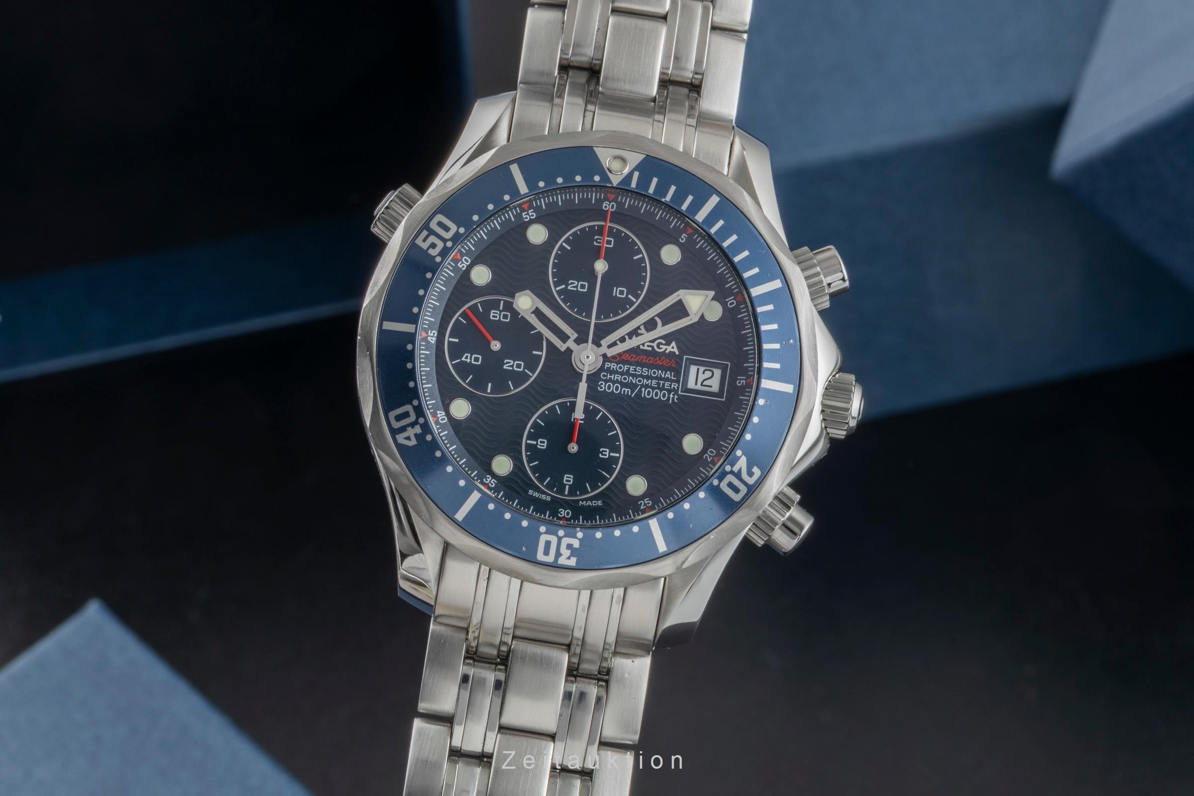 Omega Seamaster chronograph steel automatic men's watch 2225.80.00 LP: 9300EUR  [2504030]