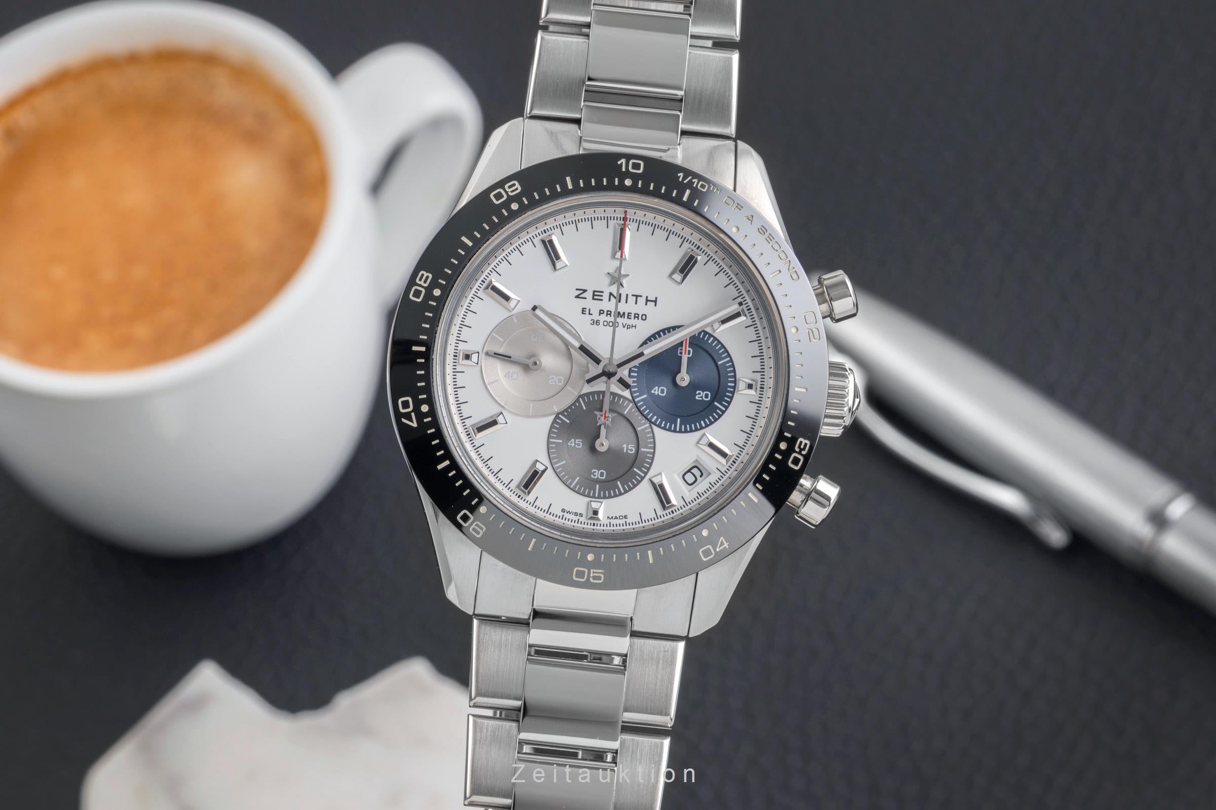 帝 Zenith Chronomaster chronograph steel automatic Kal. 3600 Ref