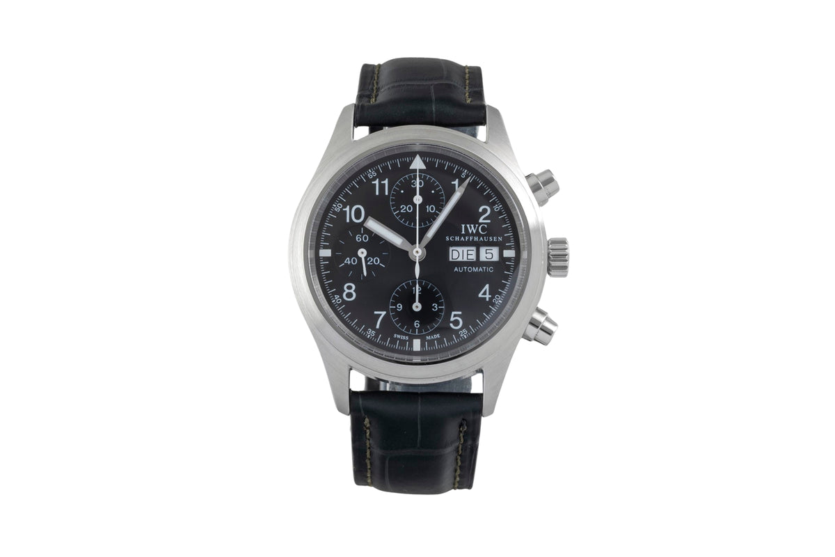 IWC Fliegerchronograph chronographe acier automatique montre pour hommes IW370605  [2504043]