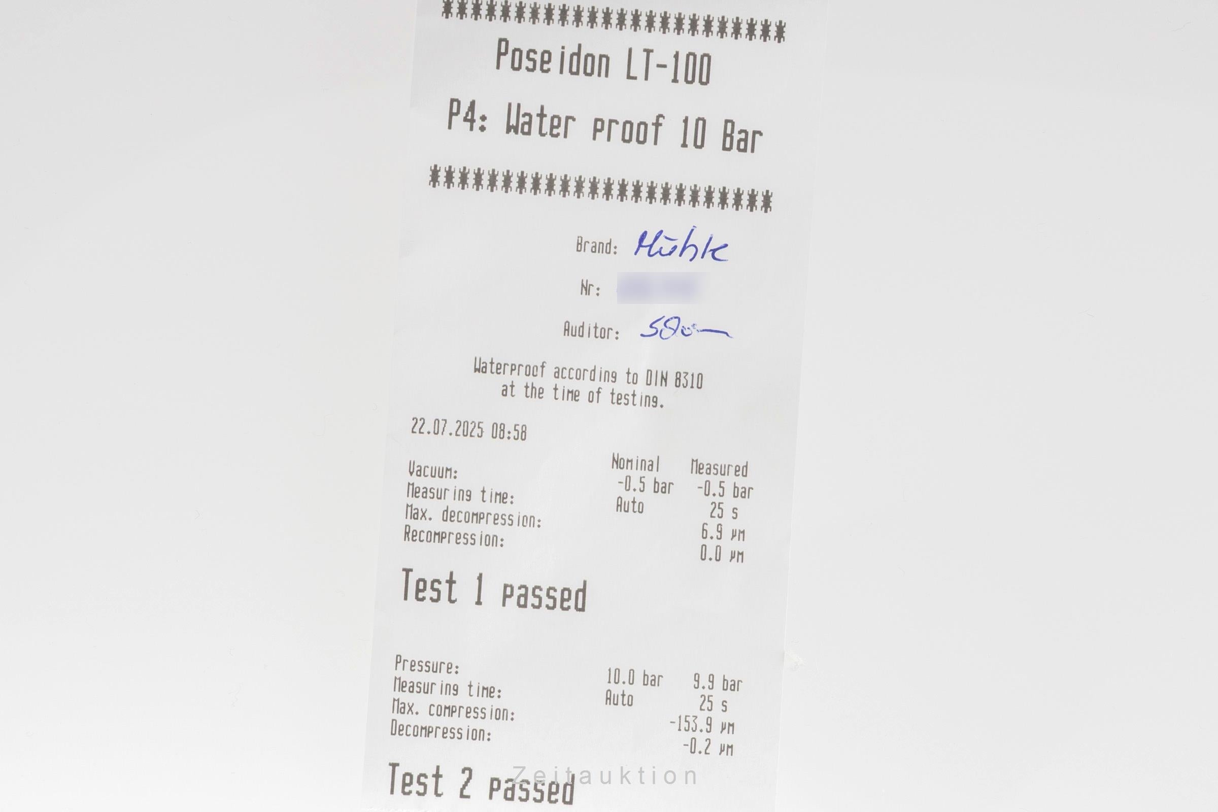 Mühle 29er acero automático reloj para caballeros M1-29-03.MB  [2504045]