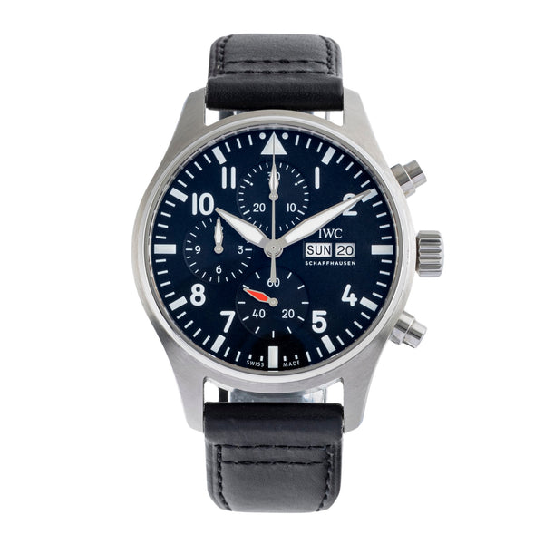 IWC Fliegerchronograph cronografo acciaio automatismo orologio da uomo IW378001 LP: 7800EUR  [2504049]