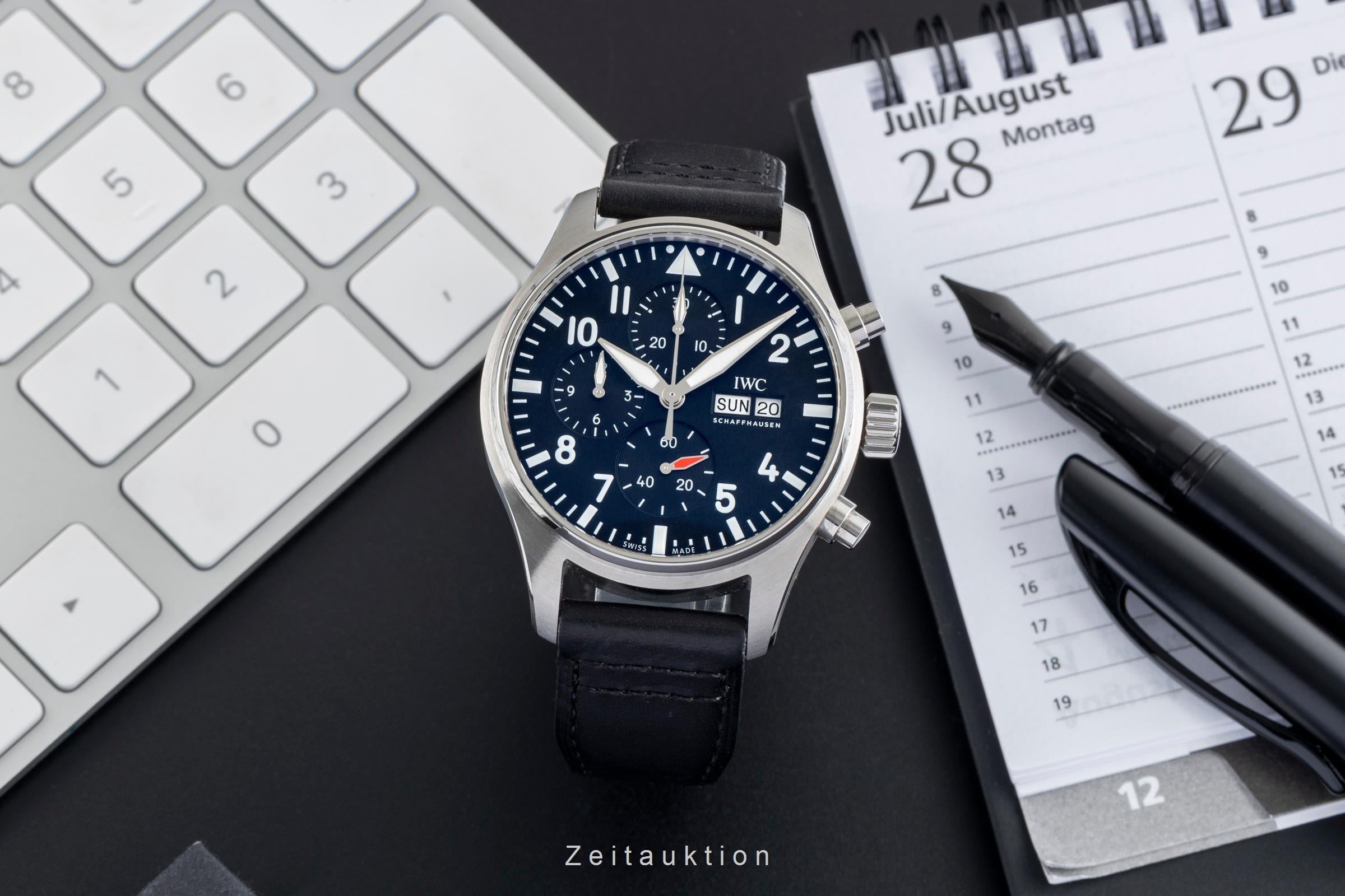 IWC Fliegerchronograph cronografo acciaio automatismo orologio da uomo IW378001 LP: 7800EUR  [2504049]