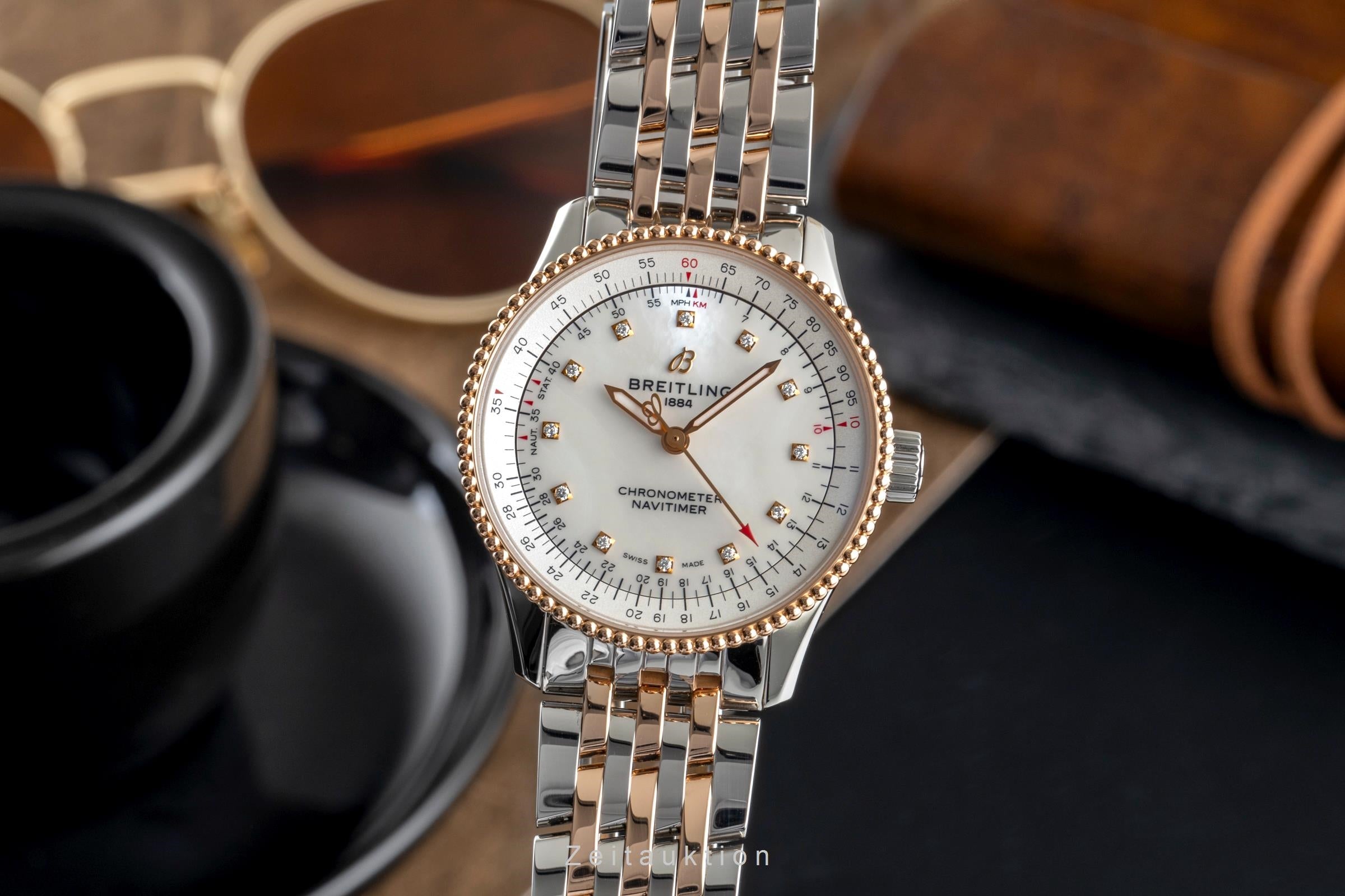 Breitling Navitimer steel gold automatic B17 U17395