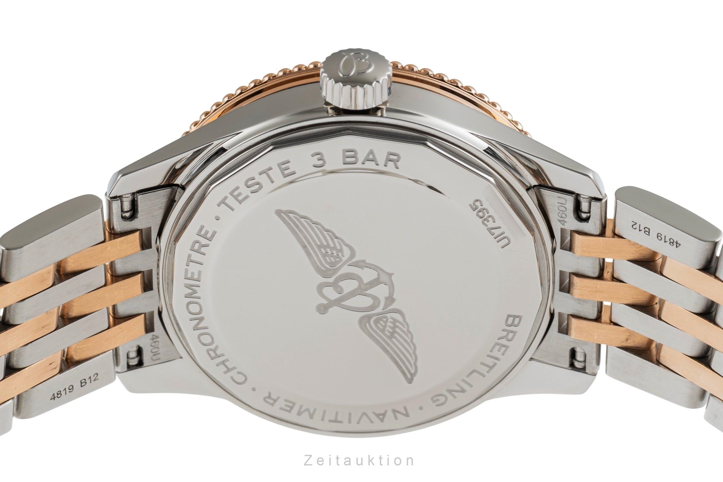 Breitling Navitimer Automatik Stahl Gold MOP Diamonds Ref. U17395211A1P1 B&P [2504056]