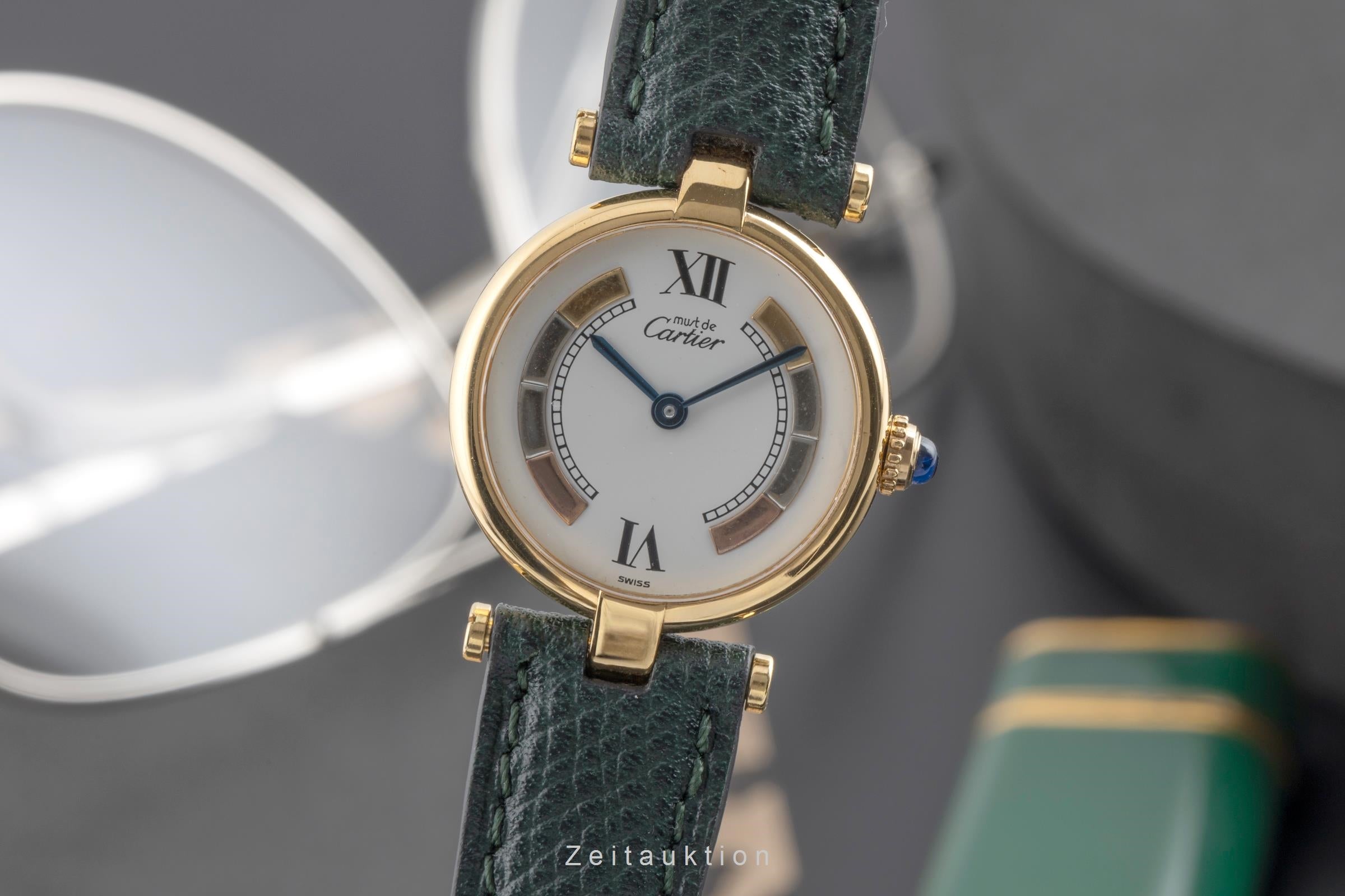 Cartier Vendome argent doré quartz montre pour femmes 590004, W1006554  [2504059]