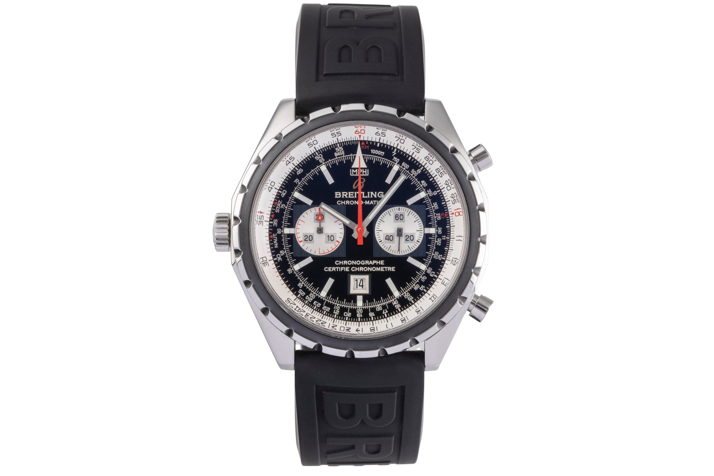 Breitling Chrono-Matic chronographe acier automatique montre pour hommes A41360  [2504061]