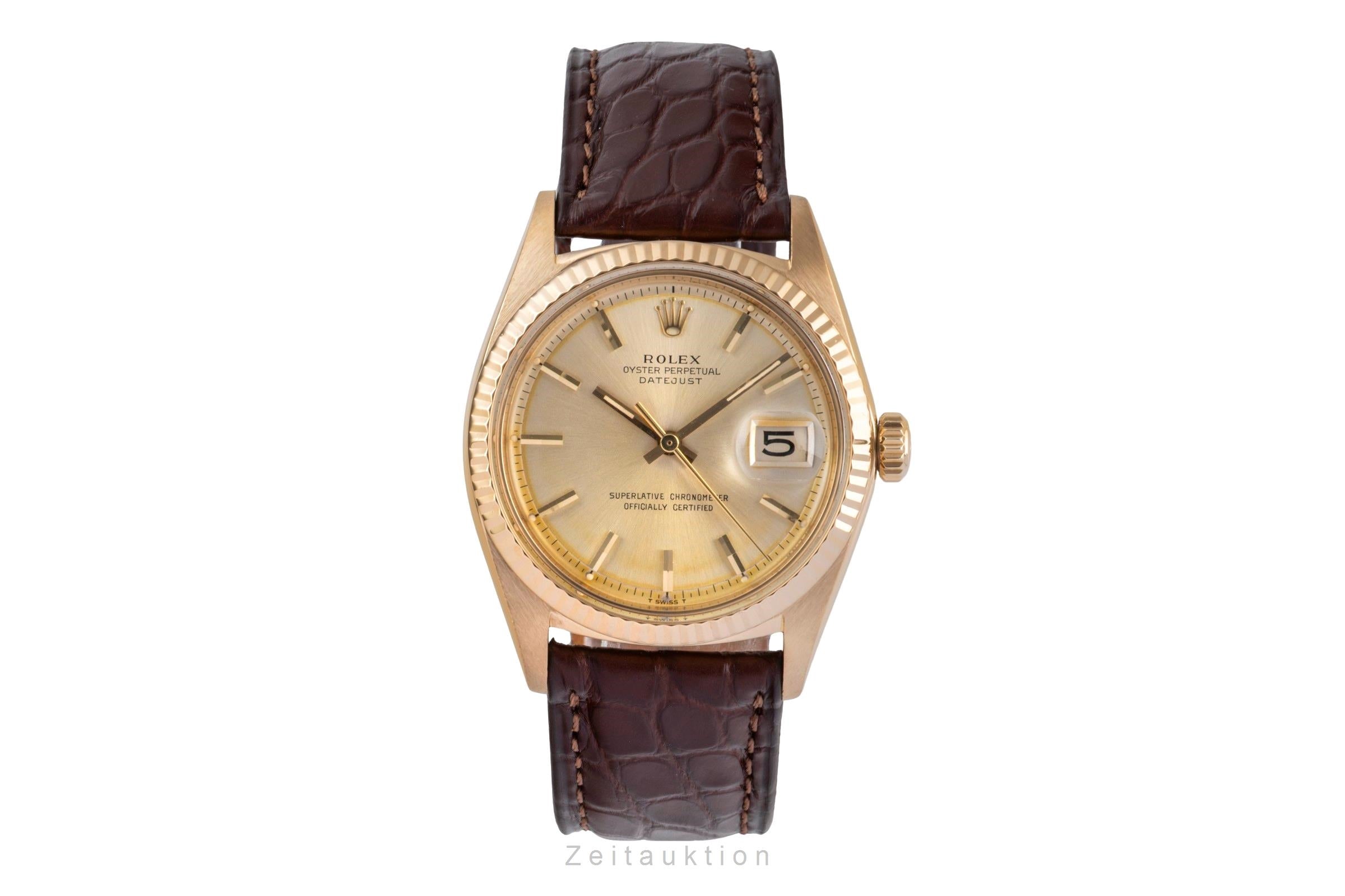 Rolex Datejust 18 ct gold automatic men's watch 1601 Vintage  [2504067]