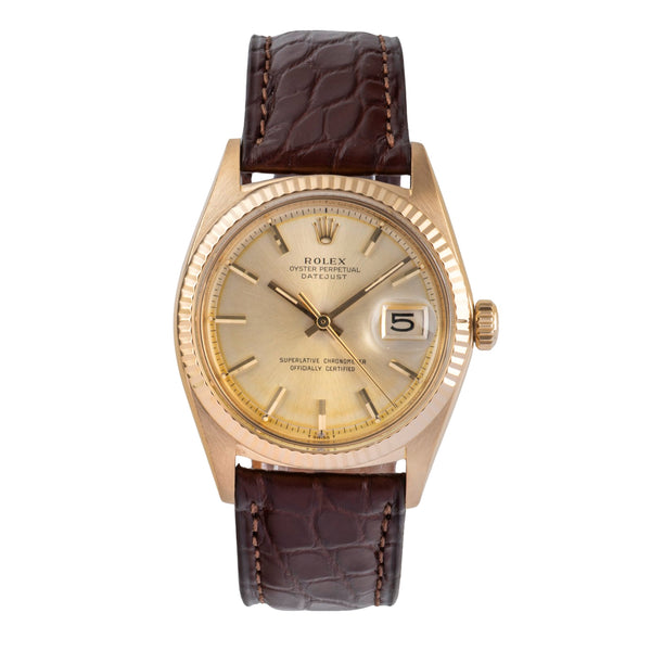 Rolex Datejust 18 ct gold automatic men's watch 1601 Vintage  [2504067]