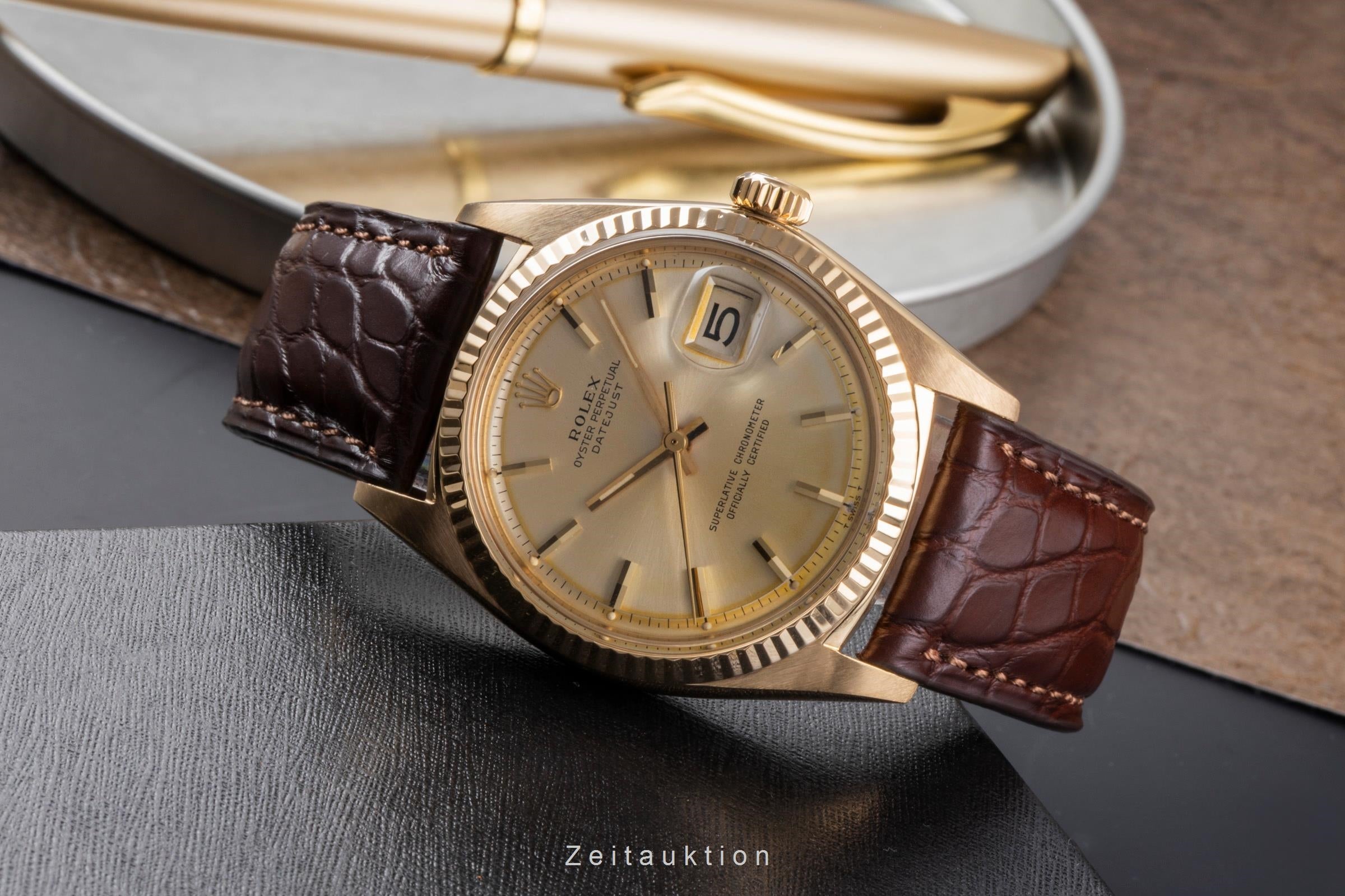 Rolex Datejust 18 ct gold automatic men's watch 1601 Vintage  [2504067]