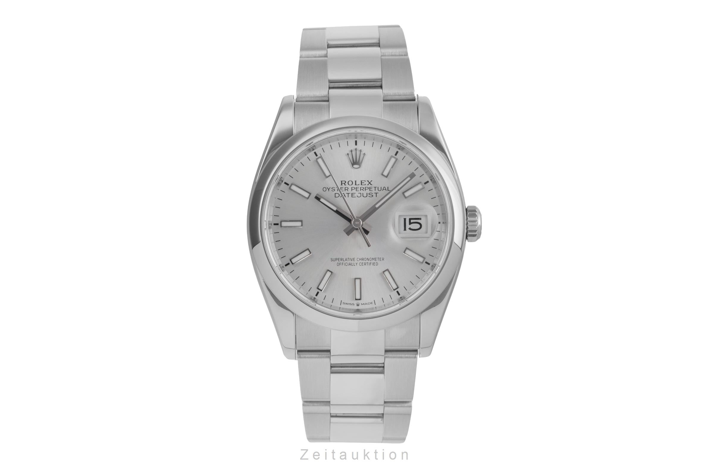 Rolex Datejust 36 Silver Dial Oyster Edelstahl Automatik Ref. 126200 Papiere [2504075]