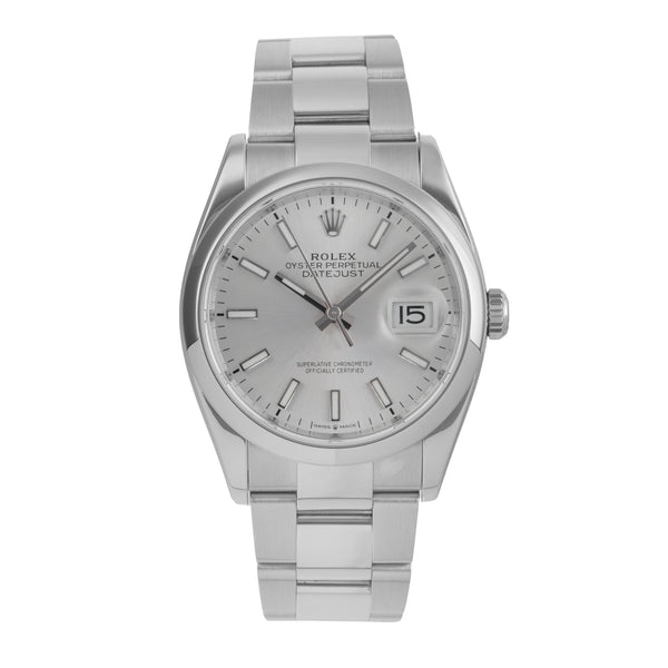 Rolex Datejust 36 Silver Dial Oyster Edelstahl Automatik Ref. 126200 Papiere [2504075]