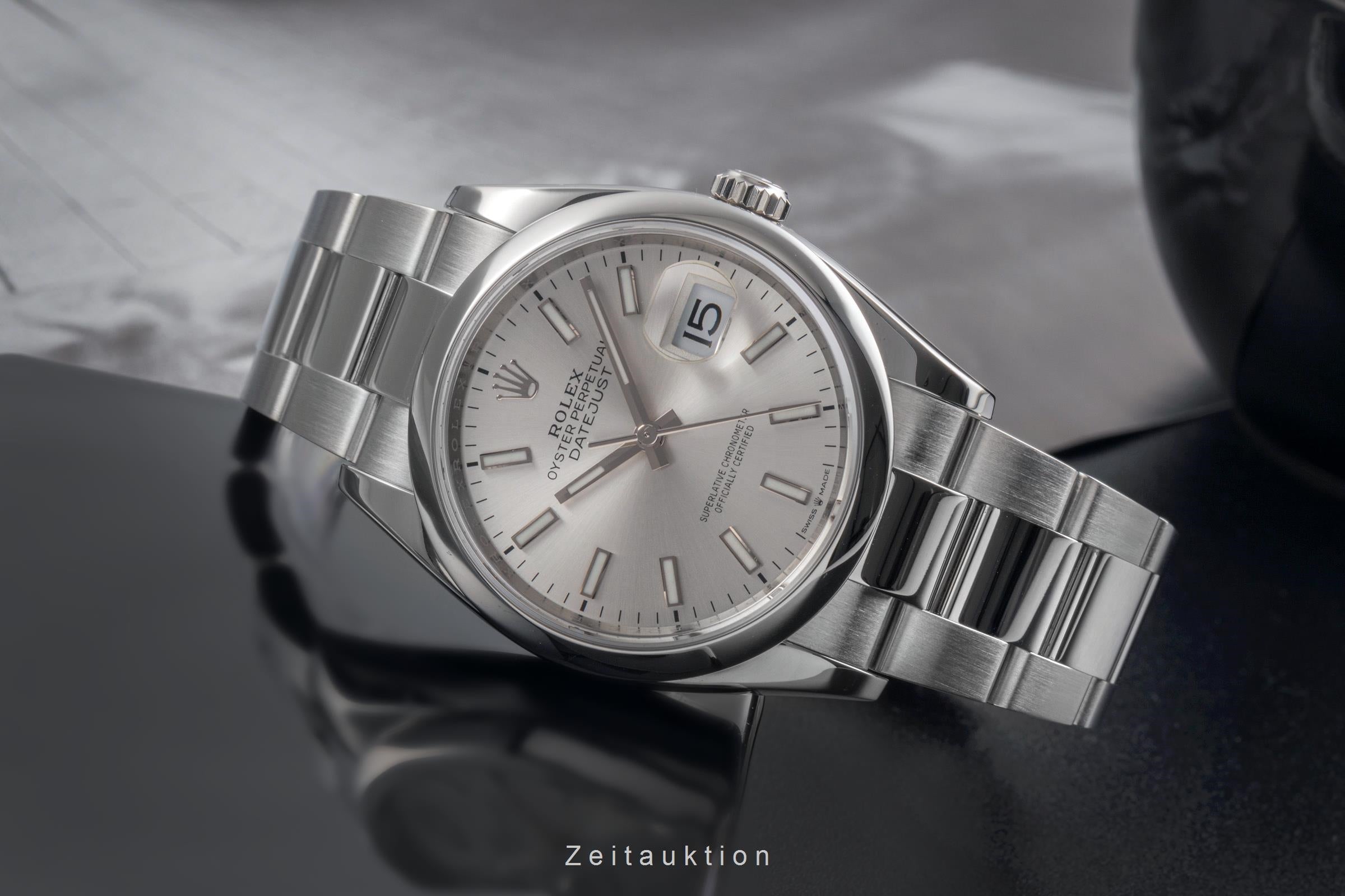 Rolex Datejust 36 Silver Dial Oyster Edelstahl Automatik Ref. 126200 Papiere [2504075]