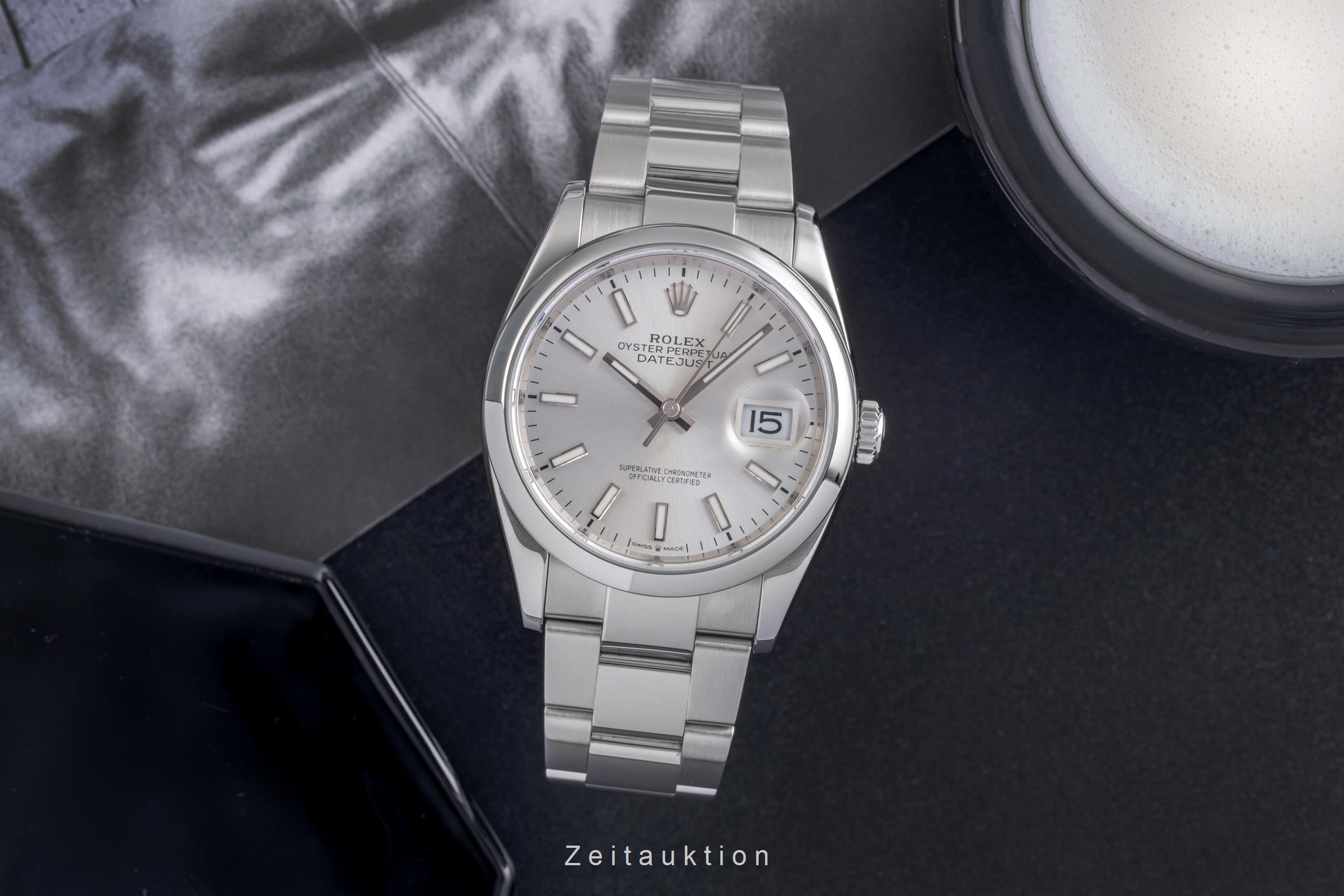 Rolex Datejust 36 Silver Dial Oyster Edelstahl Automatik Ref. 126200 Papiere [2504075]