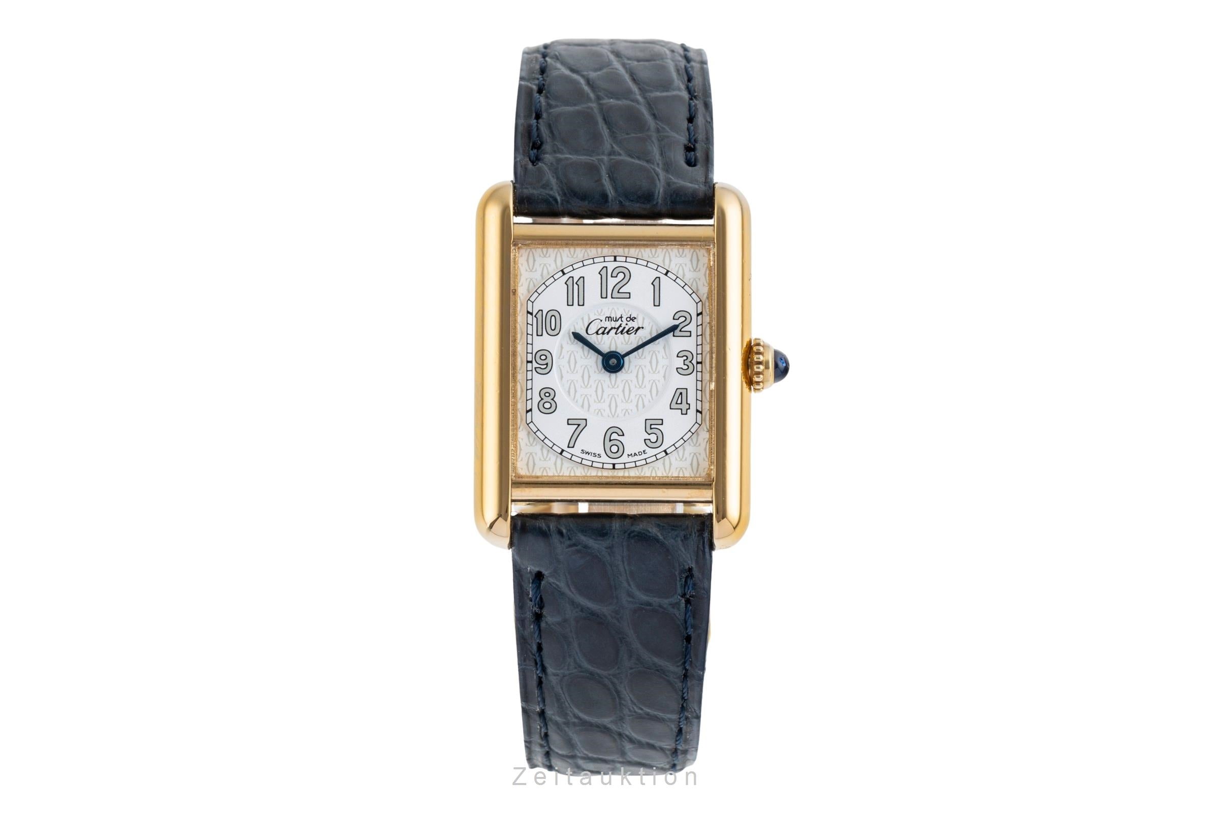 Cartier Tank argent doré quartz montre pour femmes W1013854  [2504077]